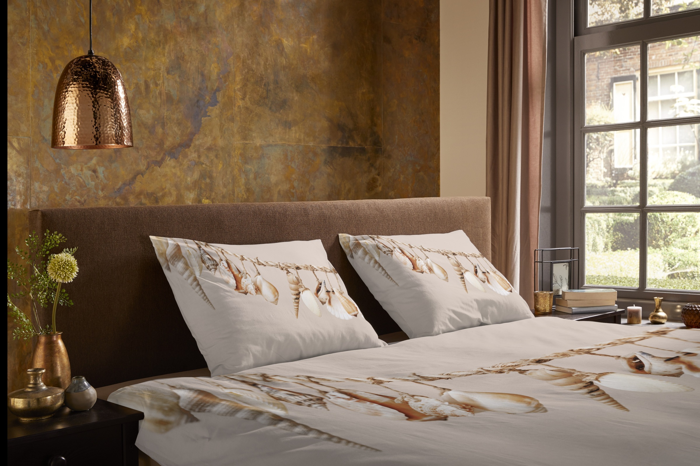 Thumbnail - PURE luxury collection Wendebettwäsche "Ibiza" 2 Stk. Mikrofaser, Pflegeleicht, Reißverschluss, Wendeoptik, Muscheln, Sa...