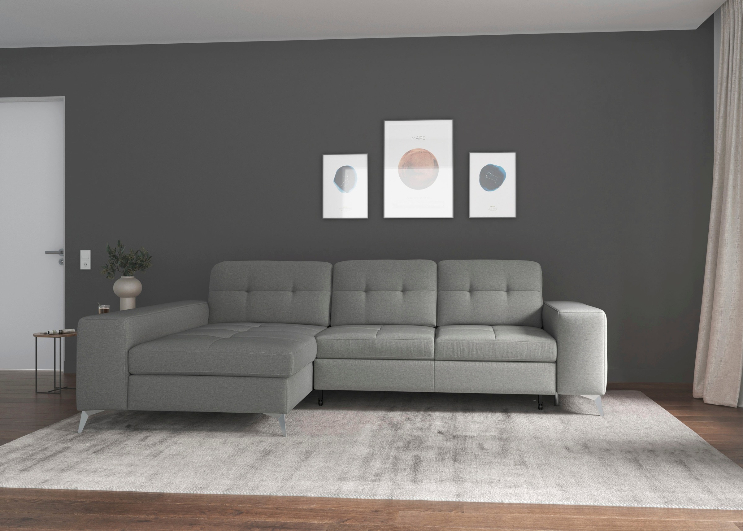 sit&more Ecksofa "Baviene L-Form", inklusive Sitztiefenverstellung und Fede günstig online kaufen