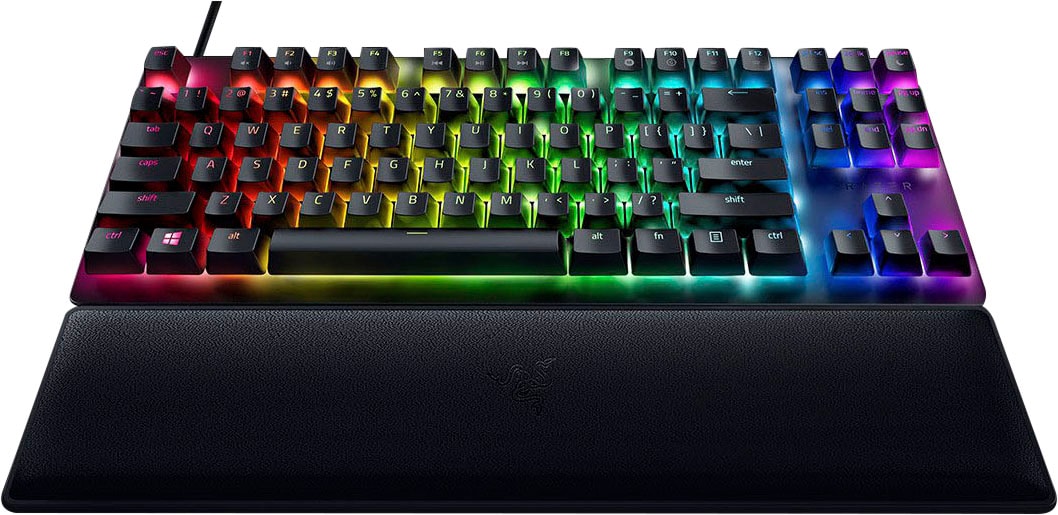 RAZER Gaming-Tastatur »Huntsman V2 Tenkeyless - Clicky Optical Switch - DE«, (USB-Anschluss-Profil-Speicher-Makro-Tasten-Handgelenkauflage-Gaming-Modus)