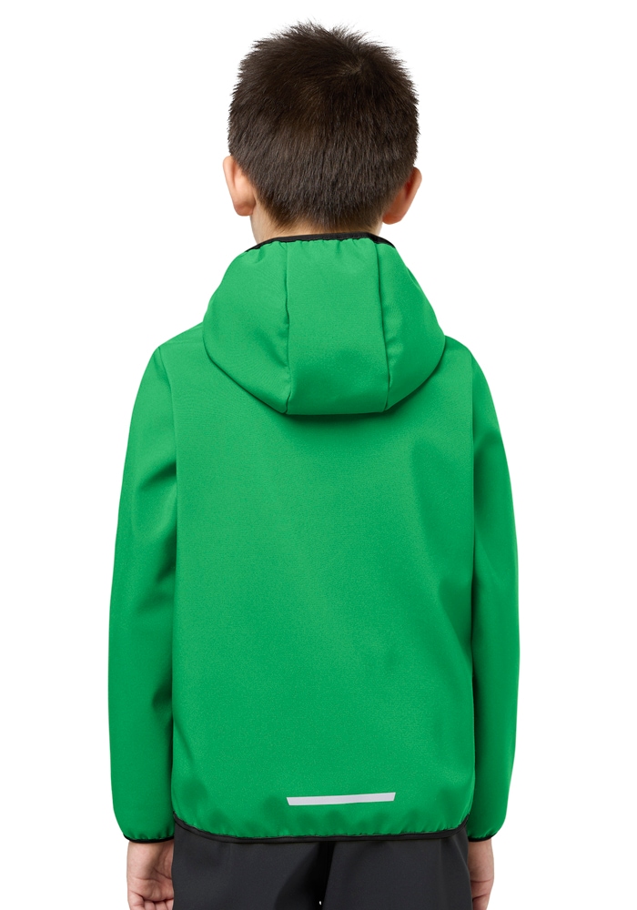 Jack Wolfskin Softshelljacke »FOURWINDS JACKET KIDS«, mit Kapuze, Winddicht, atmungsaktiv, Übergangsjacke