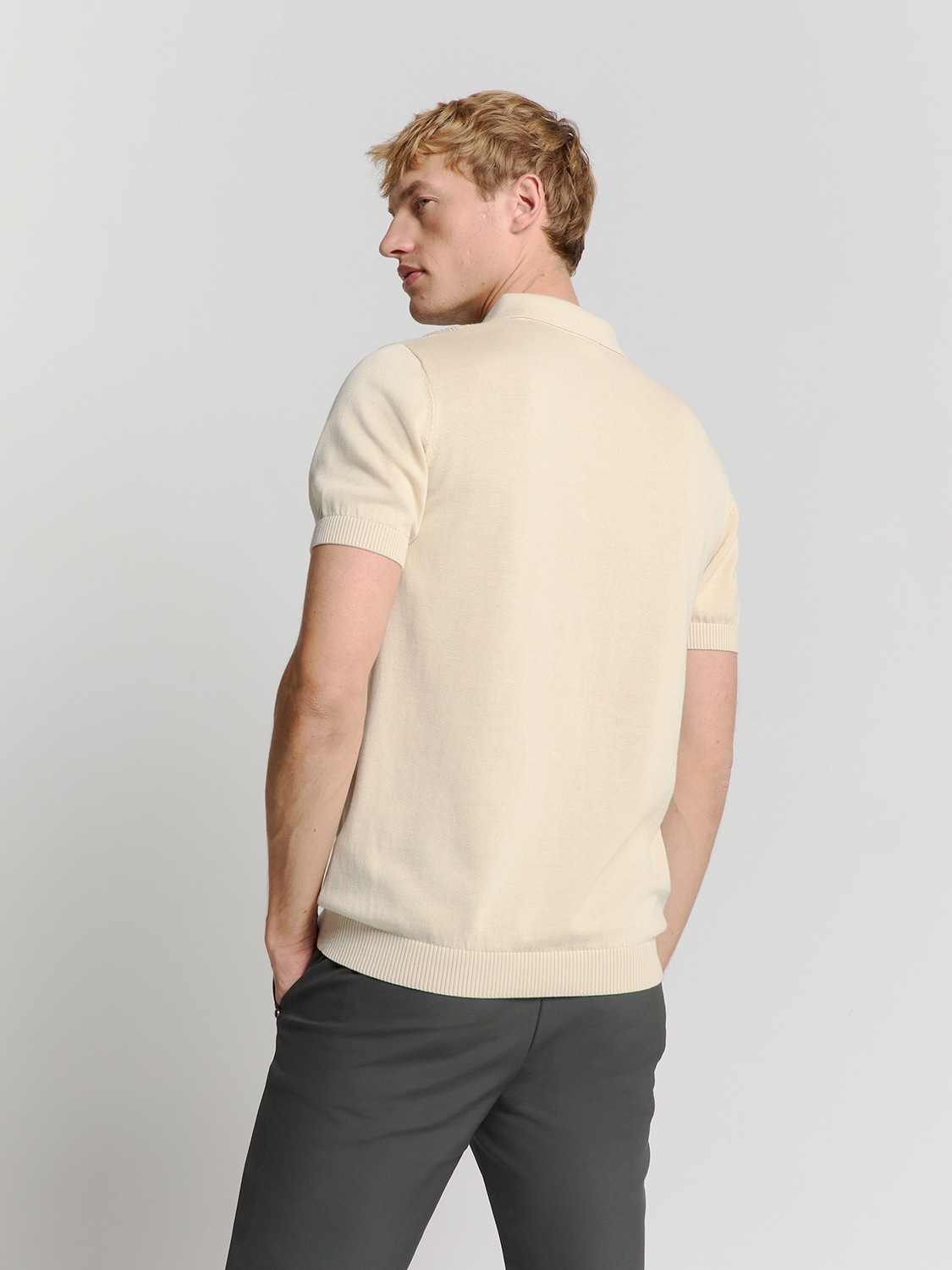 NO EXCESS T-Shirt "No Excess Jacquard Kurzarm Poloshirt" günstig online kaufen