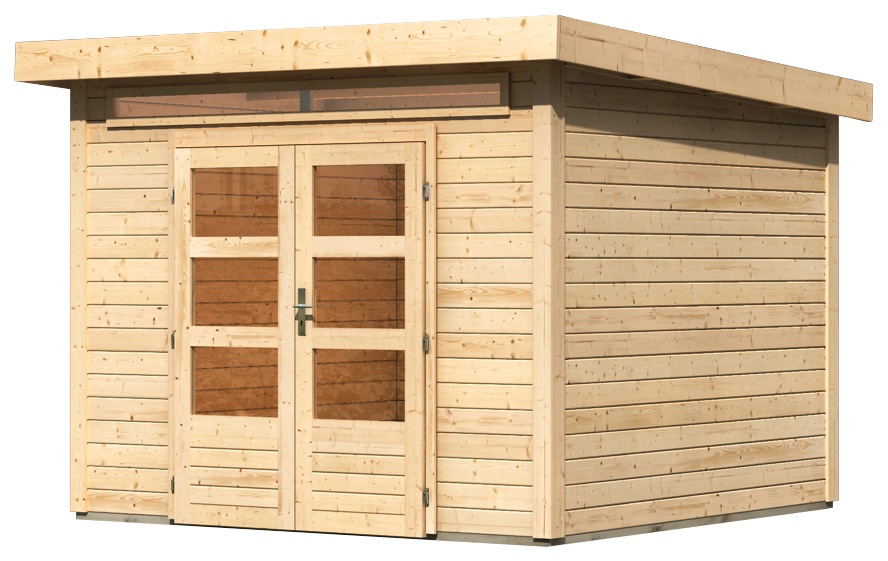 Karibu ""Ammersee 4" rundum terragrau" aus hochwertiger nordischer Fichte günstig online kaufen