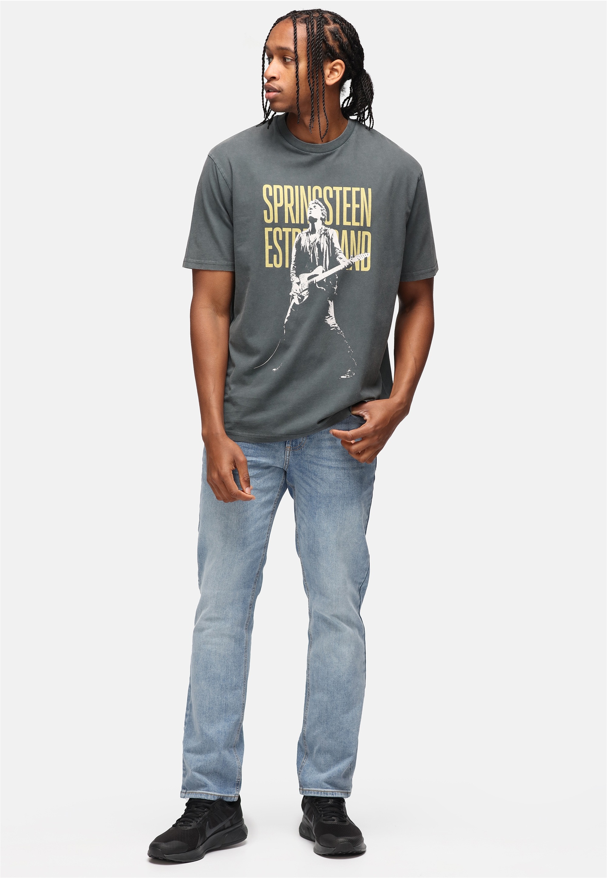 Recovered T-Shirt "Bruce Springsteen Guitar Washed Relaxed", im zeitlosen D günstig online kaufen