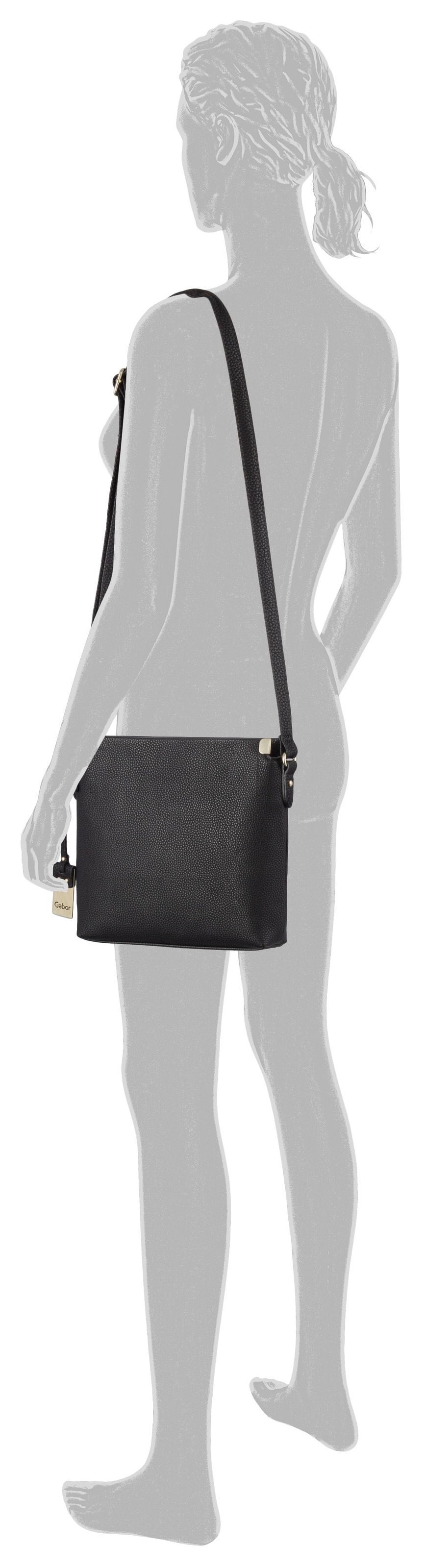 Gabor "Gela" genarbtes Lederimitat mit schmückenden Metallecken, hochwertig günstig online kaufen