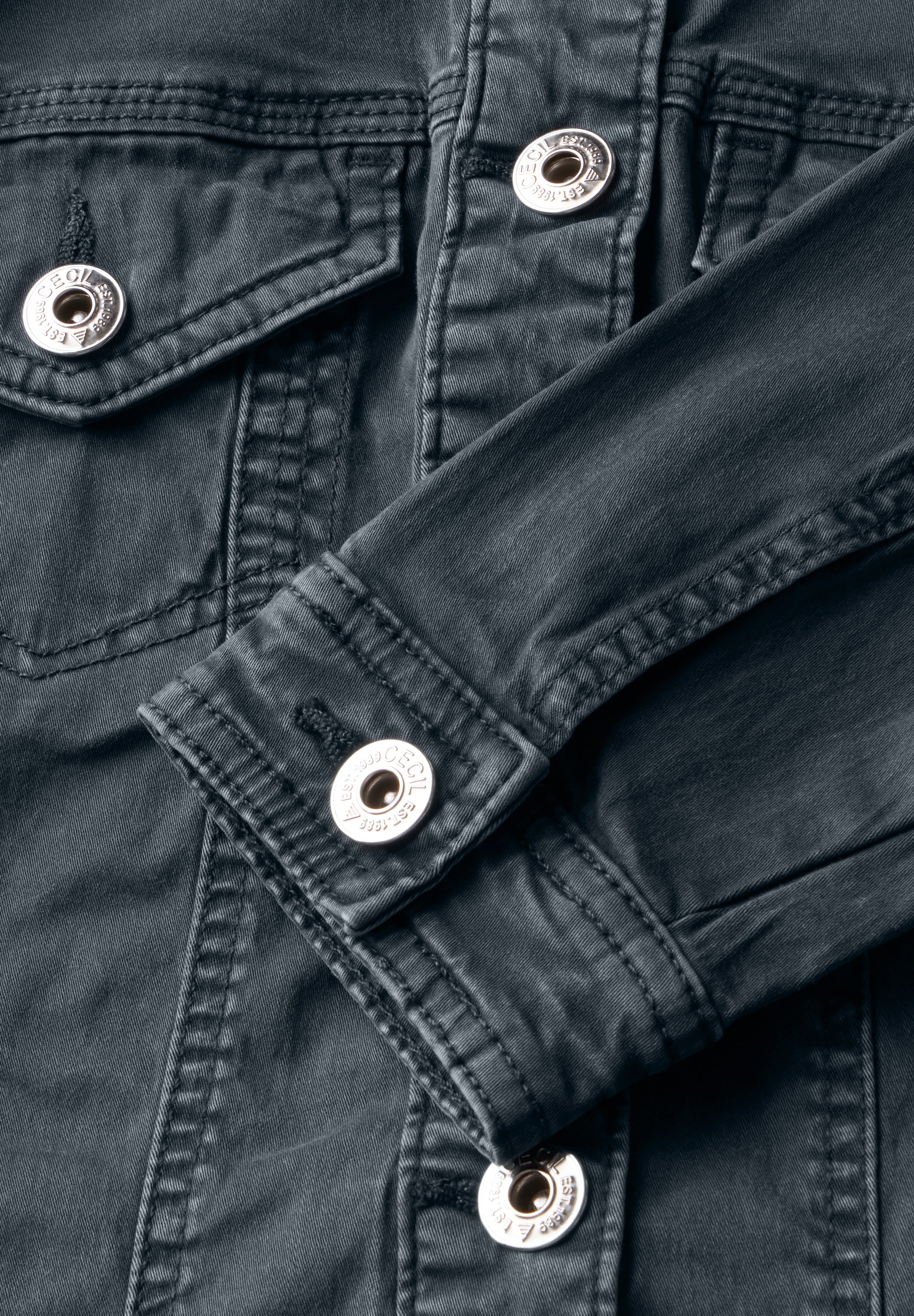 Cecil Jeansjacke, ohne Kapuze, mit Brusttaschen und seitliche Taschen
