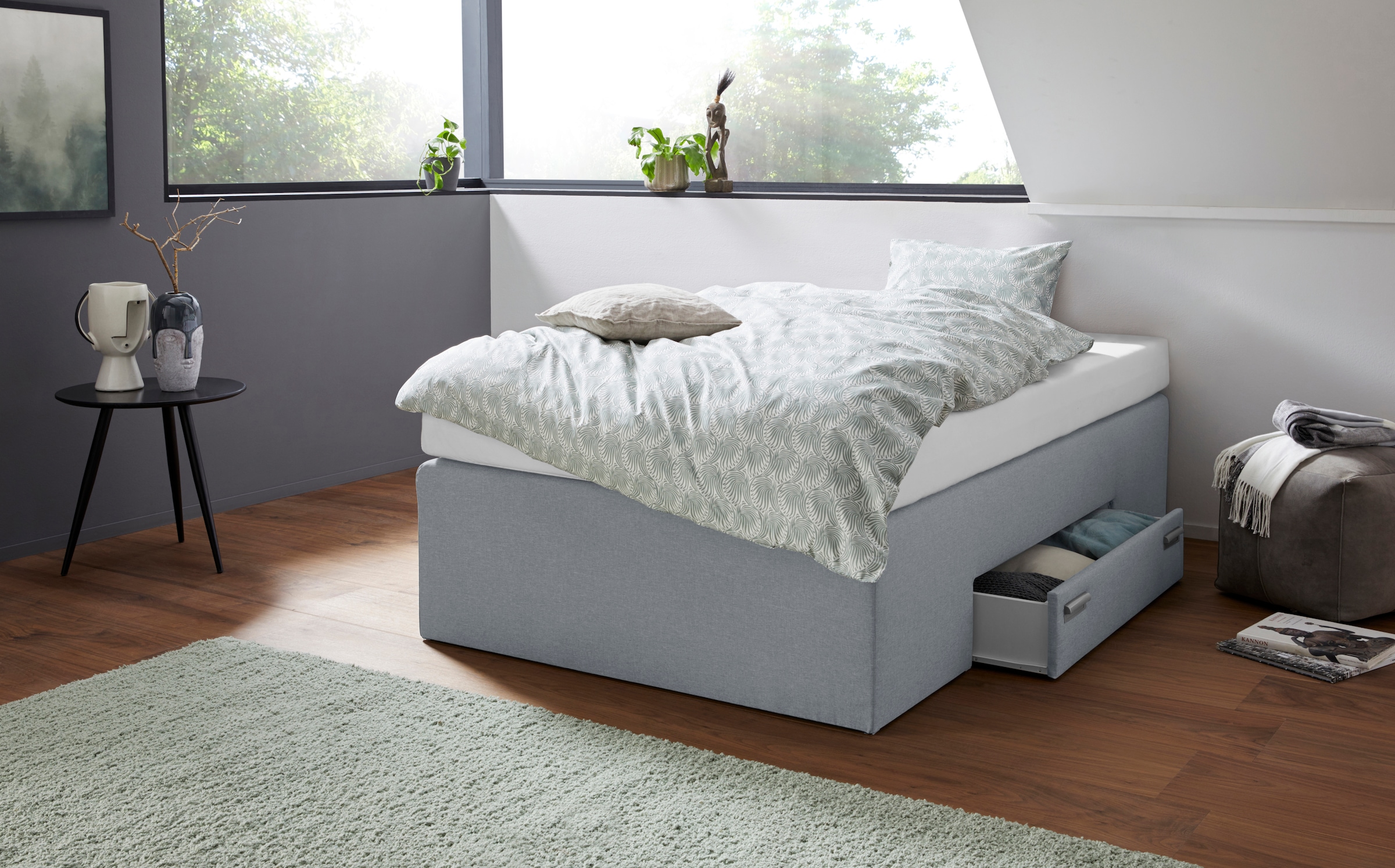 Westfalia Boxspringbett Grau 120x200cm 10