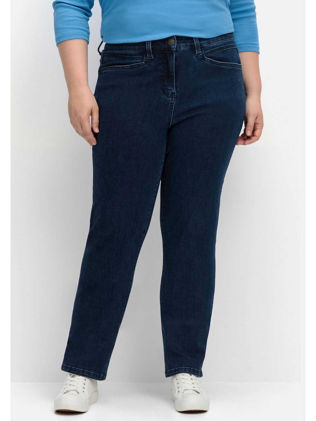 Sheego Gerade Jeans »Große Größen«, mit REPREVE® recycled Polyesterfasern