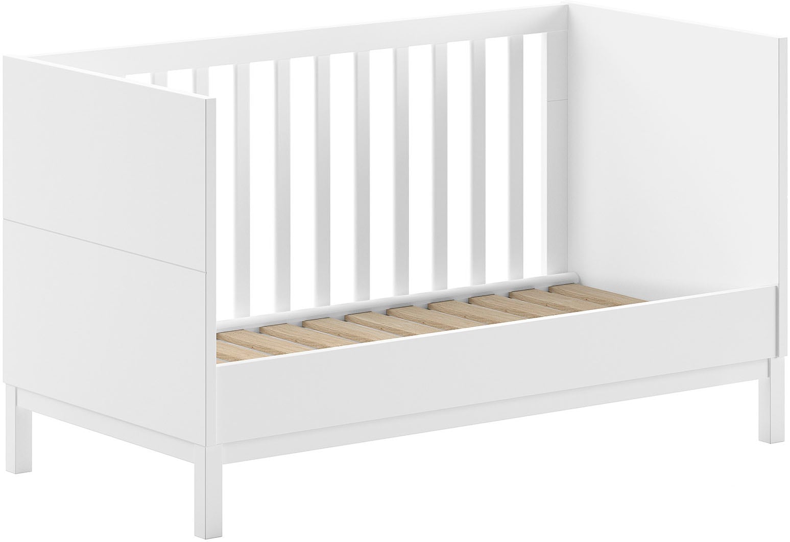 Vipack Babymöbel-Set »Set best. aus Babybett 70/140, Kommode 3 Schubladen, Wickelaufsatz«, (3 tlg.), in gradlinigem Design, pflegeleichte lackierte Oberfläche in Weiß