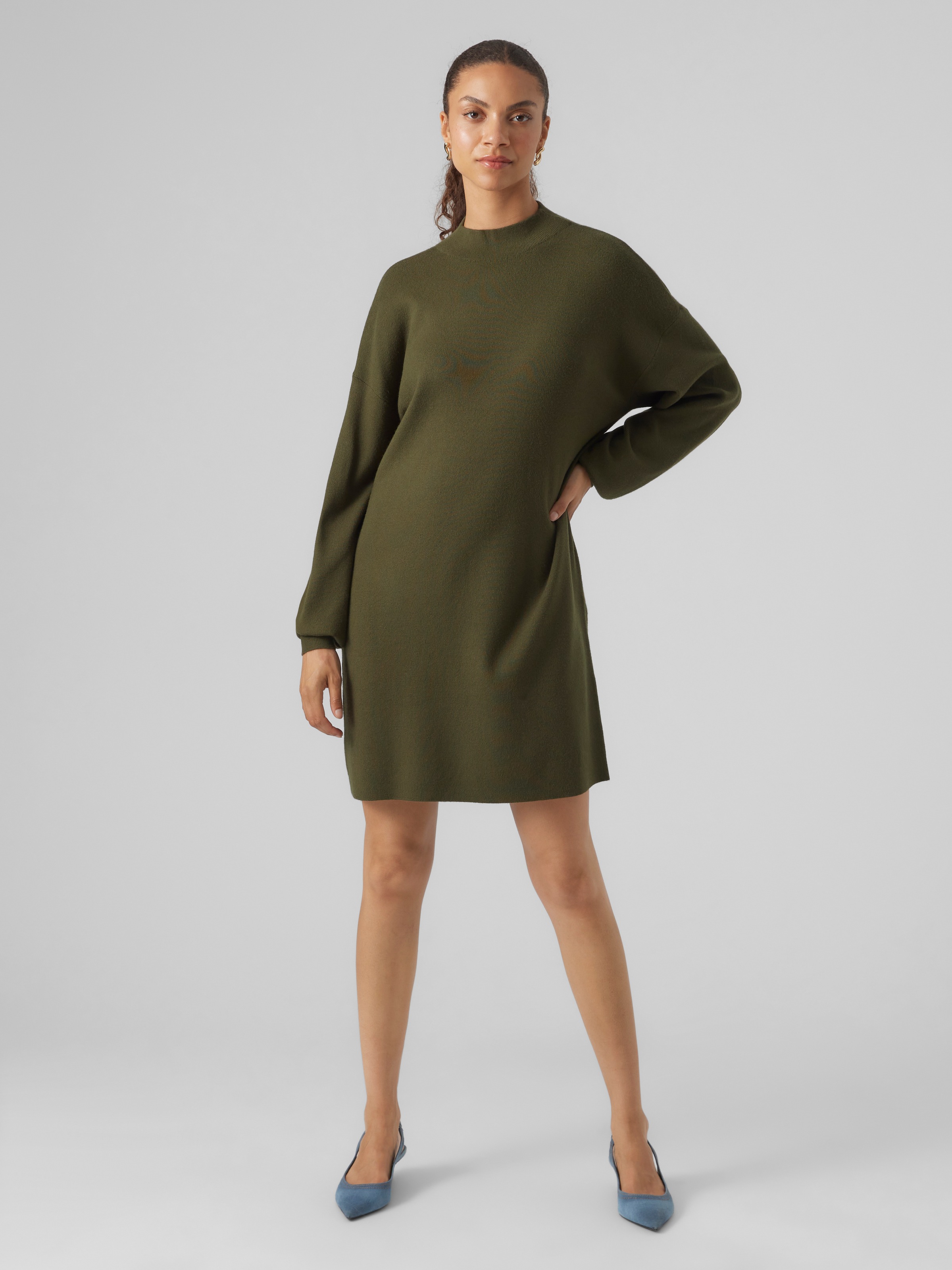 Vero Moda Nancy Knit Dress Rifle Green Size M 2
