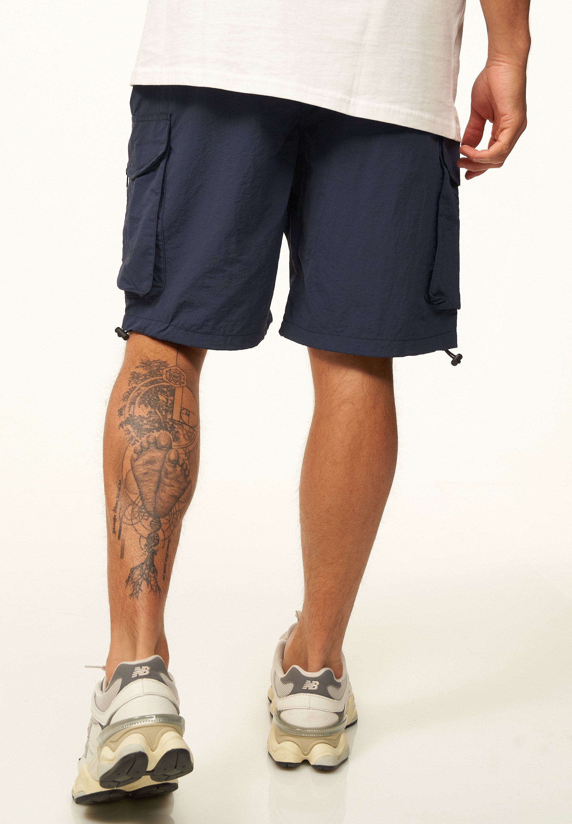 SOULSTAR Cargoshorts »SOULSTAR Cargoshorts im Tech Utility-Style für Herren aus leichtem Nylon Regular-Fit«  Kurze Hose mit Gummibund & Tunnelzug - Sommer-Shorts Bermuda