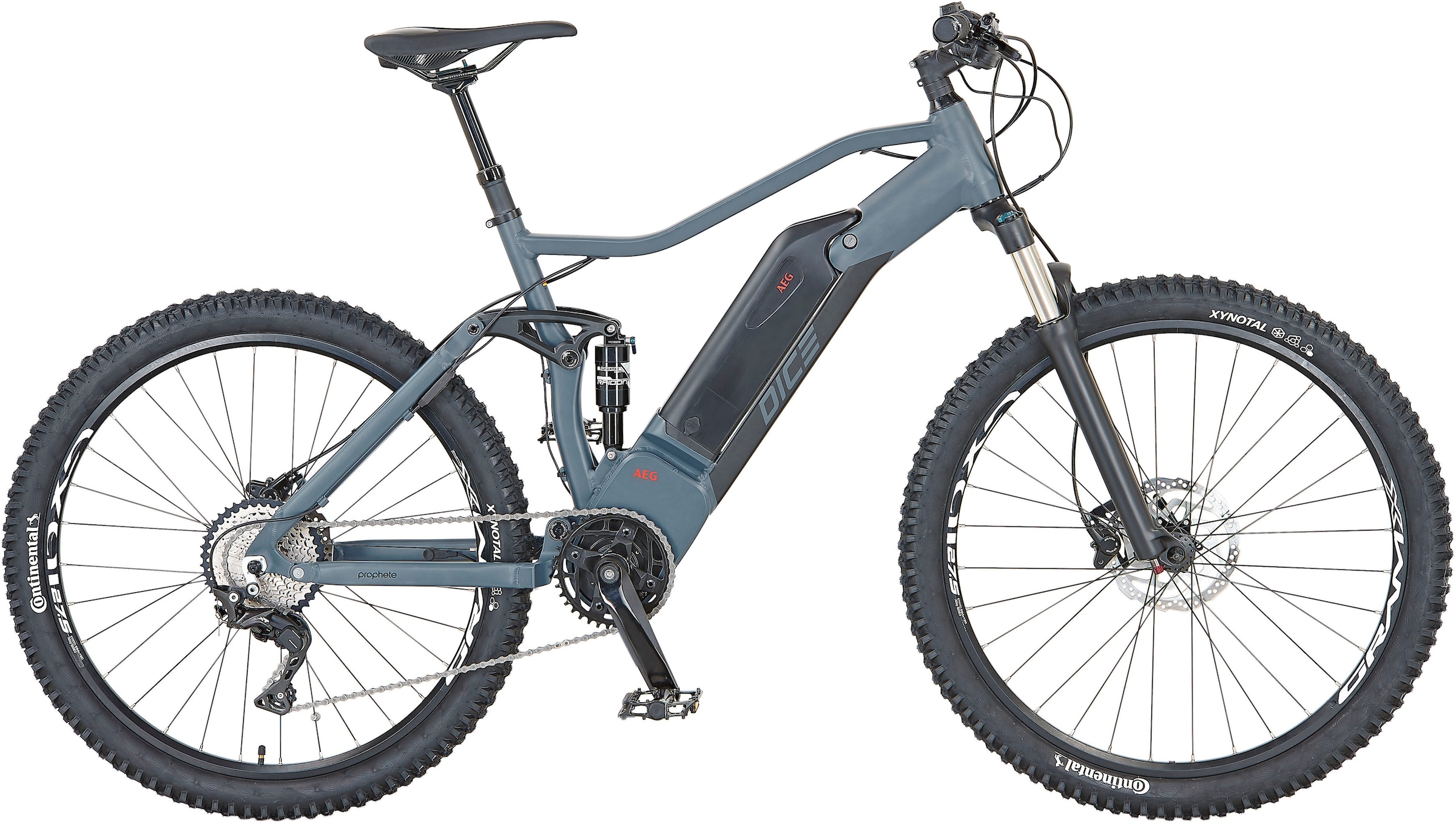 Prophete E-Bike "DICE 4.0", 10 Gang, Shimano, Mittelmotor 250 W, Pedelec, Elektrofahrrad für Damen u. Herren, MTB