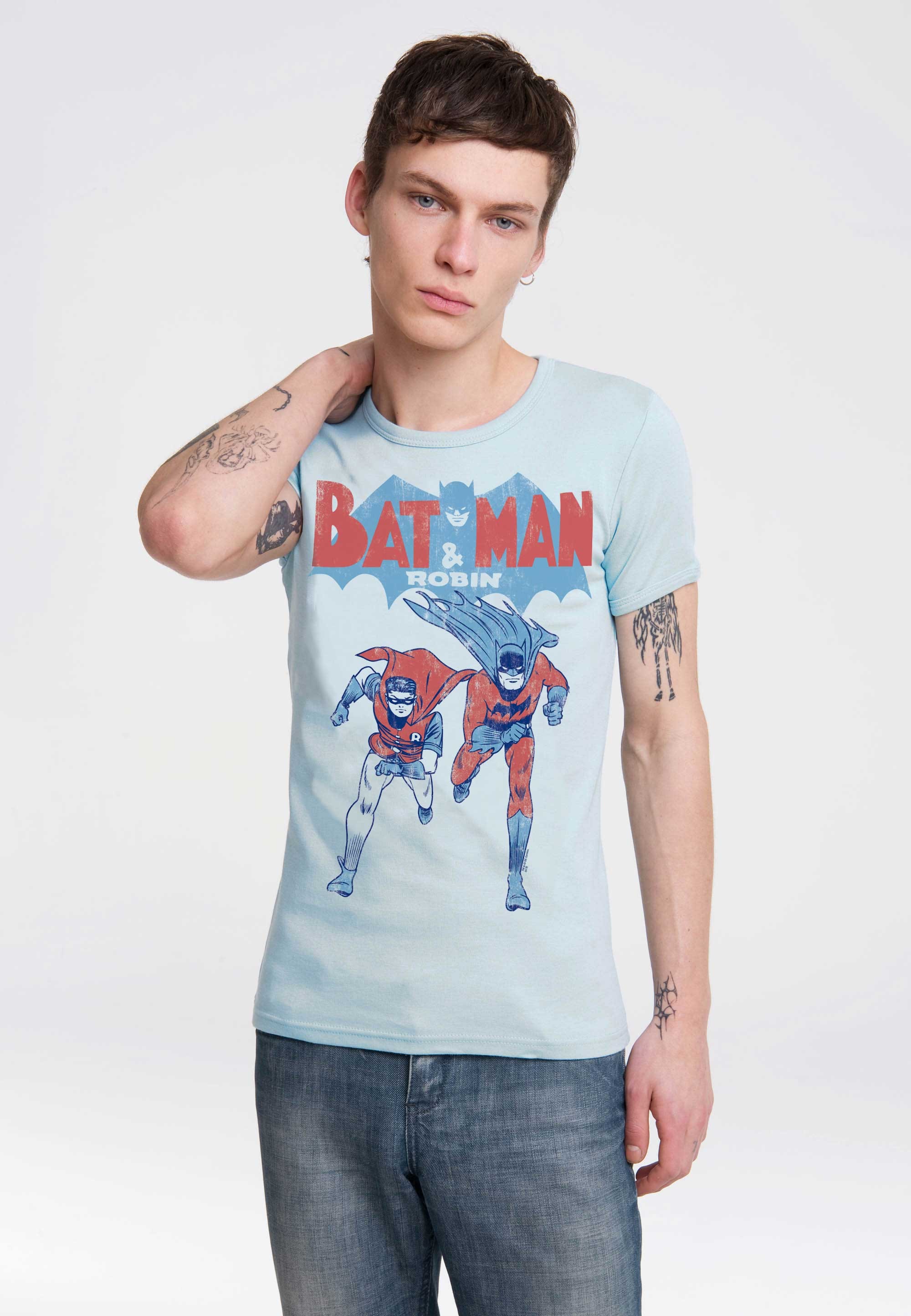 LOGOSHIRT T-Shirt »Batman & Robin«, mit trendigem Superhelden-Print
