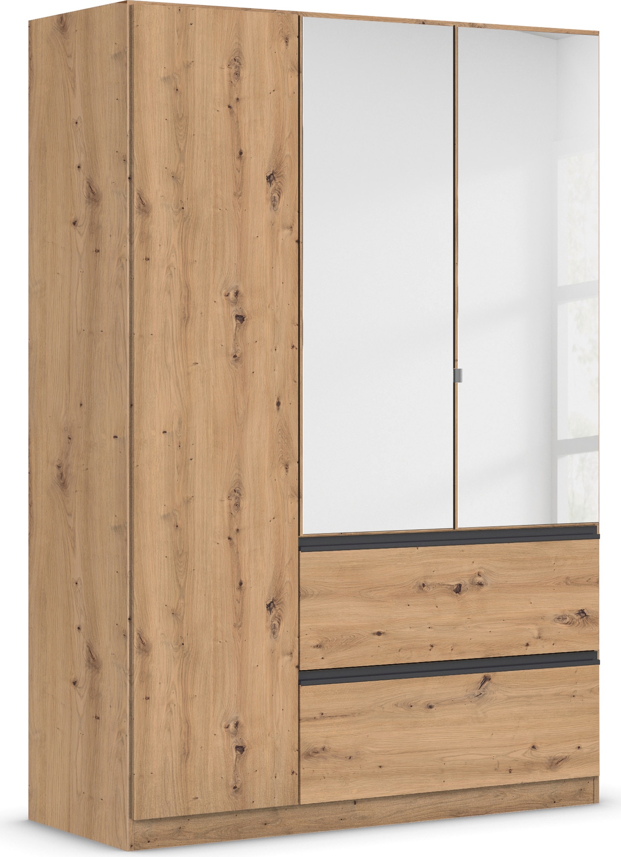 rauch Drehtürenschrank "Kleiderschrank Schrank Garderobe COSTA in den Breiten 91/136/181 cm" in 3 Ausstattungen BASIC/CLASSIC/PREMIUM, mit Spiegel, grifflose Front und Push-to-Open Funktion MADE IN GERMANY
