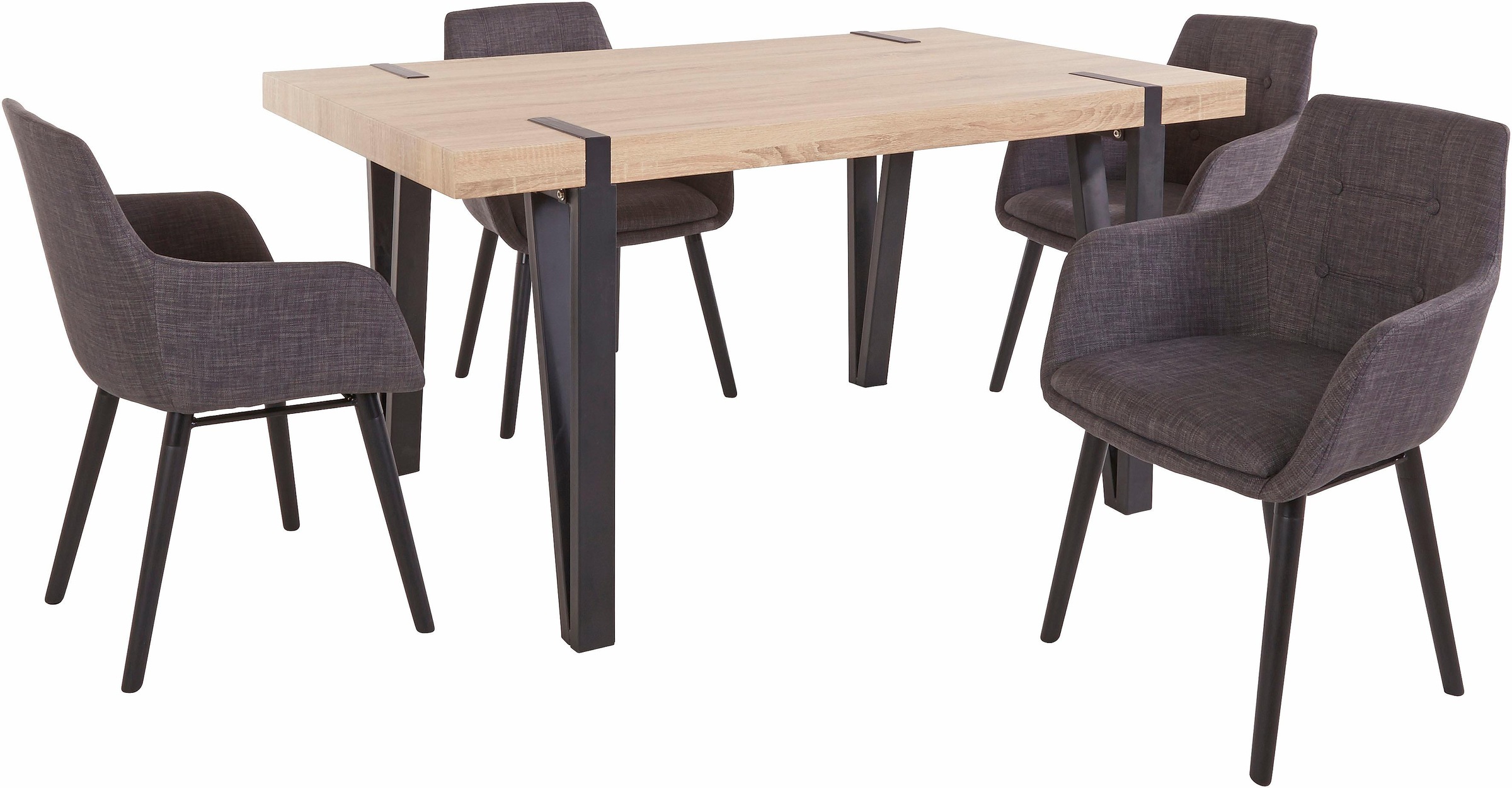 Home affaire Essgruppe »Sanchez und Bradford«, (Set, 5 tlg.), mit Tisch, Breite 150 cm