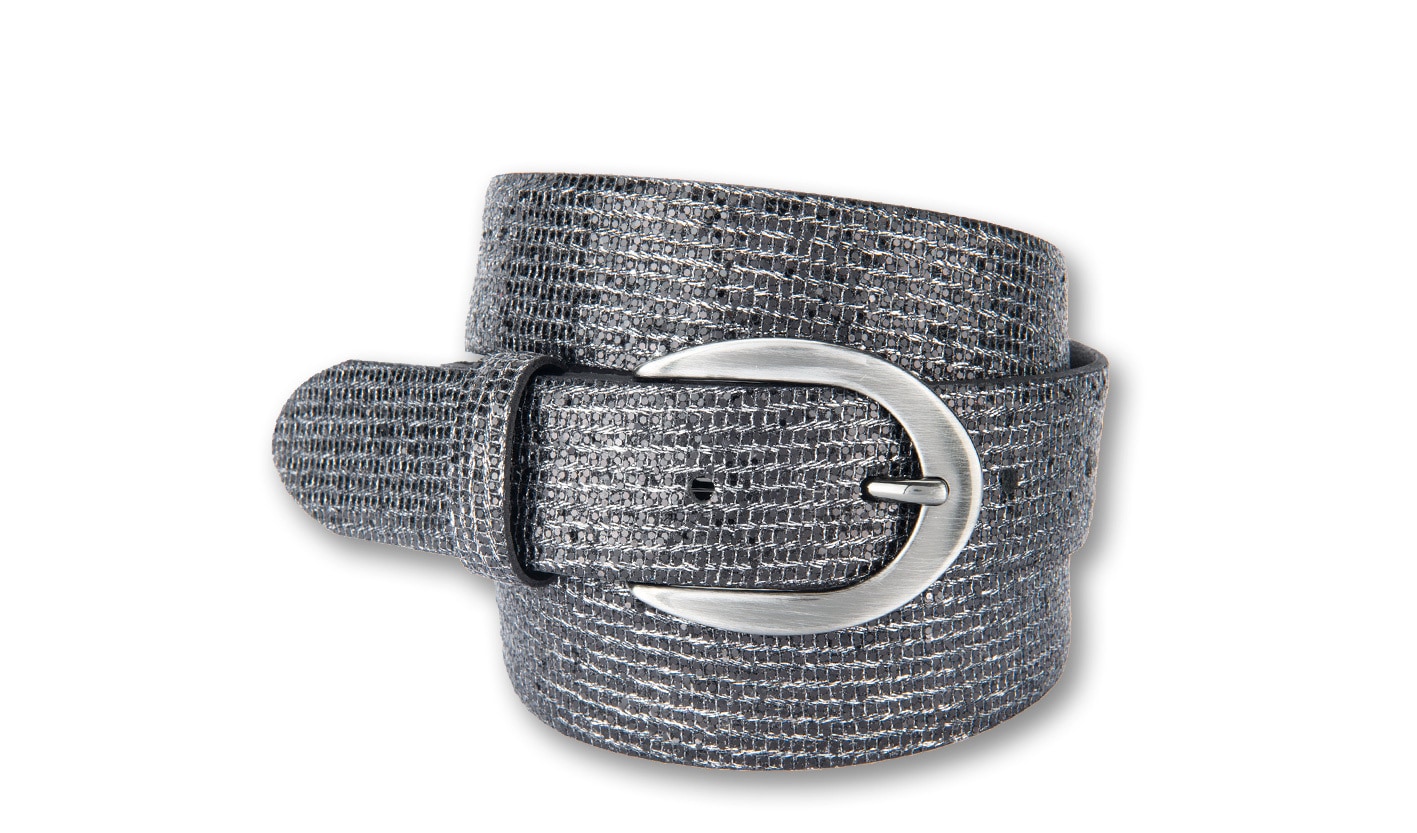 BERND GÖTZ Ledergürtel "Ledergürtel Rindleder mit Glitter und Glanzschließe günstig online kaufen