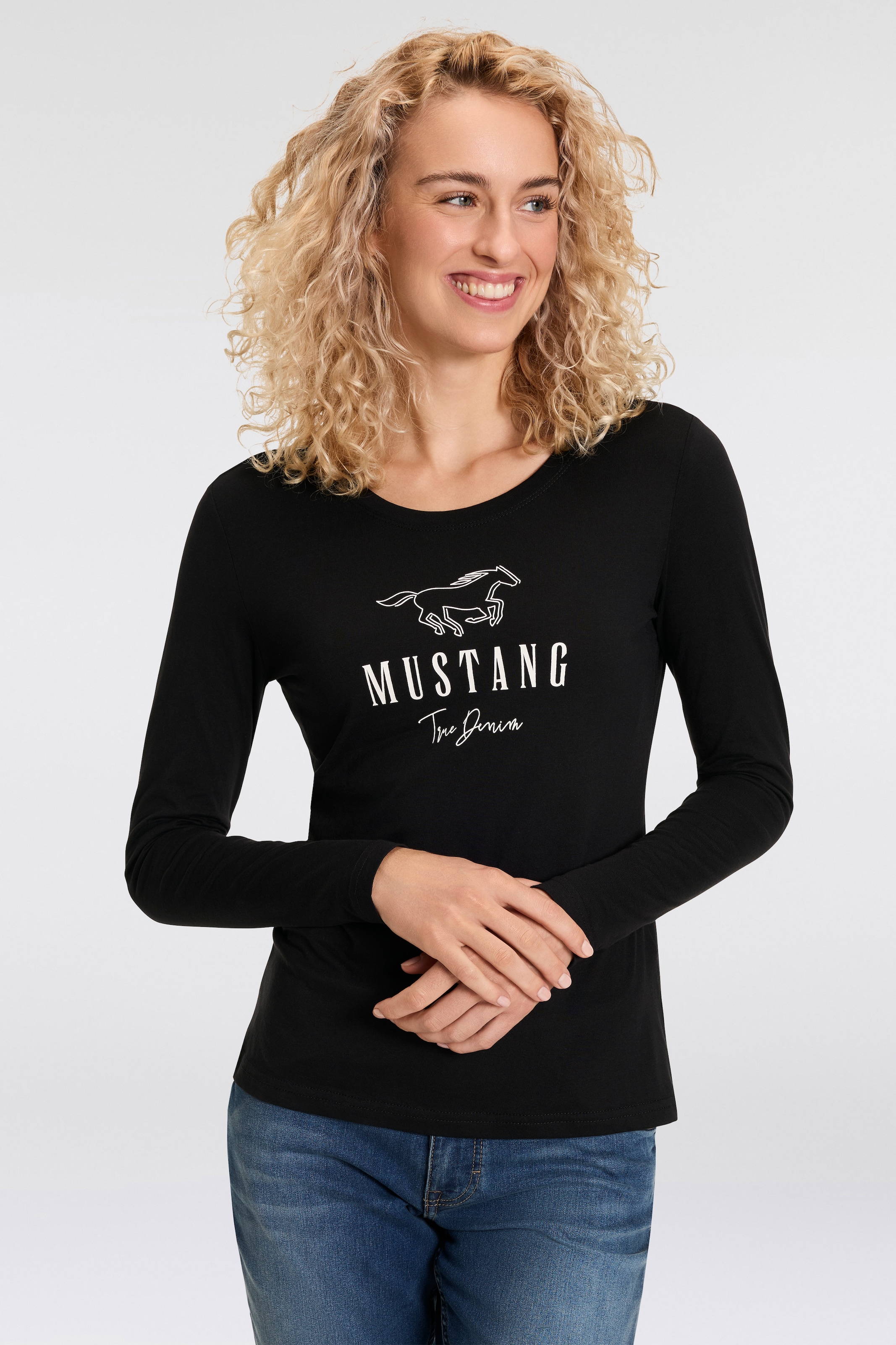 MUSTANG Langarmshirt, Slim Fit günstig online kaufen