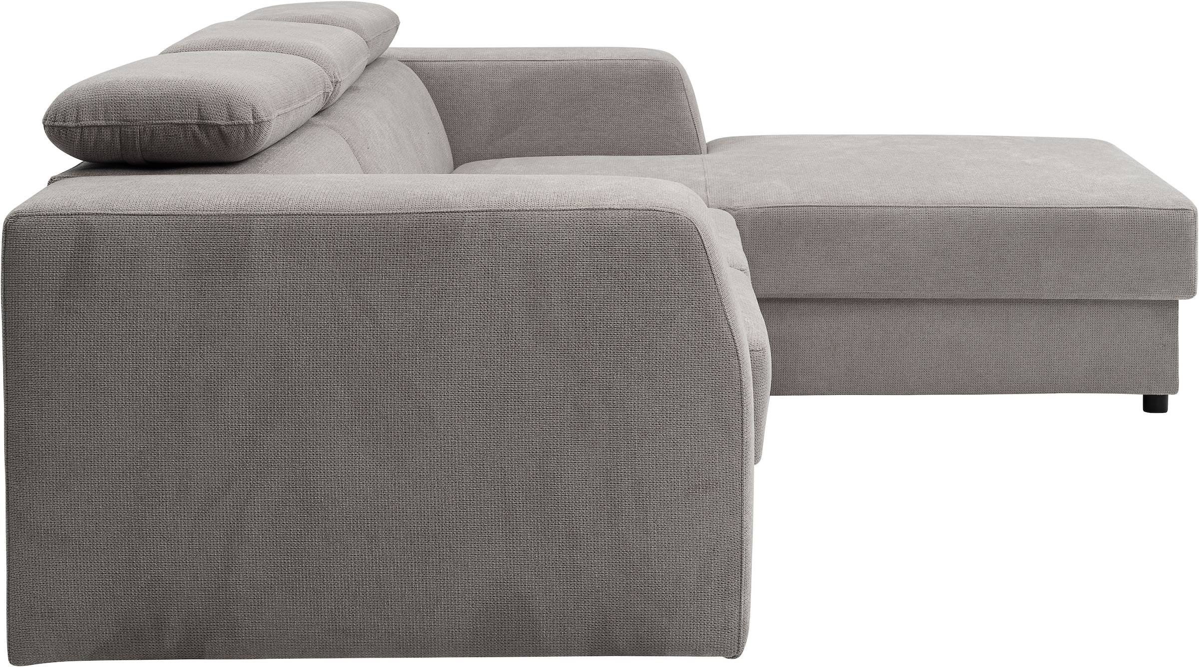 WERK2 Ecksofa »Cherry, modernes Sofa mit Komfortfunktionen, Breite 270cm, L-Form,«, bequem, mit verstellbaren Kopfteilen, Schlaffunktion und Bettkasten