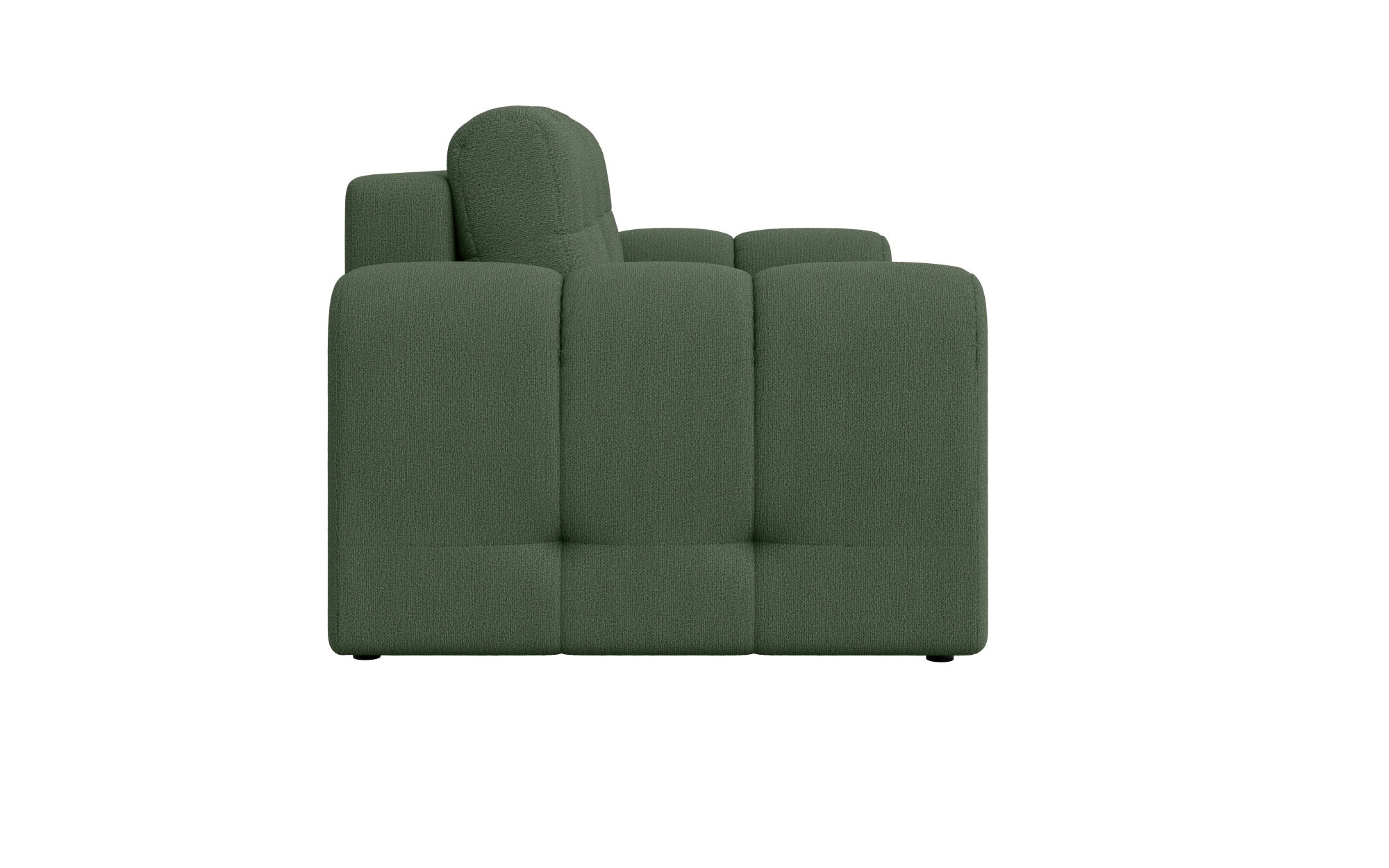 INOSIGN 2-Sitzer »Manilla, trendige Steppung, 2 Rückenkissen, B/T/H 195/107/91 cm« mit Wellenunterfederung, in verschiedenen Materialien und Farben