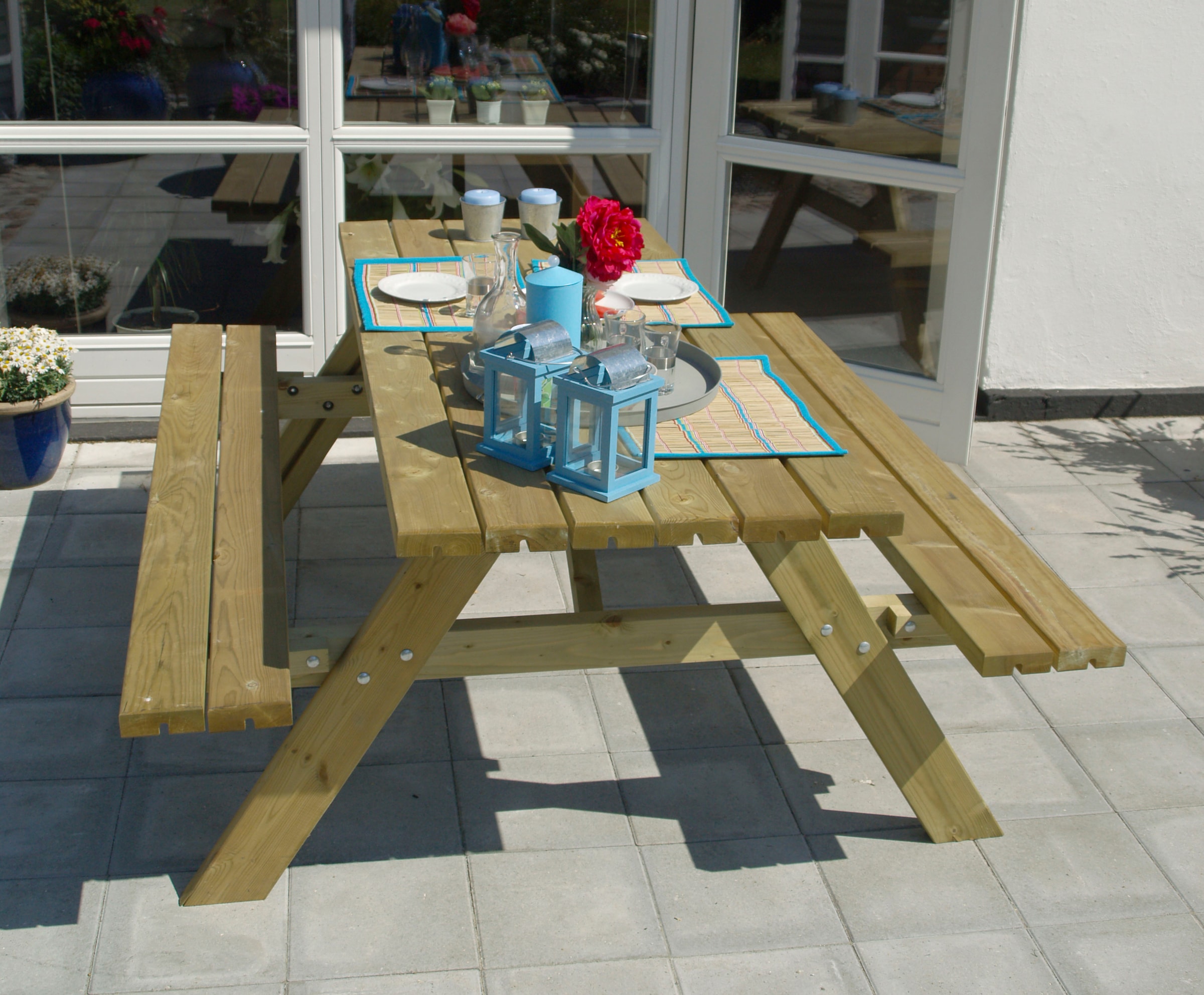 PLUS Garten-Essgruppe »Kombimöbel, TOPSELLER!« OTTOs Choice, 1 Stk. tlg. 177x155x71/45 cm, mit Klappsitzen