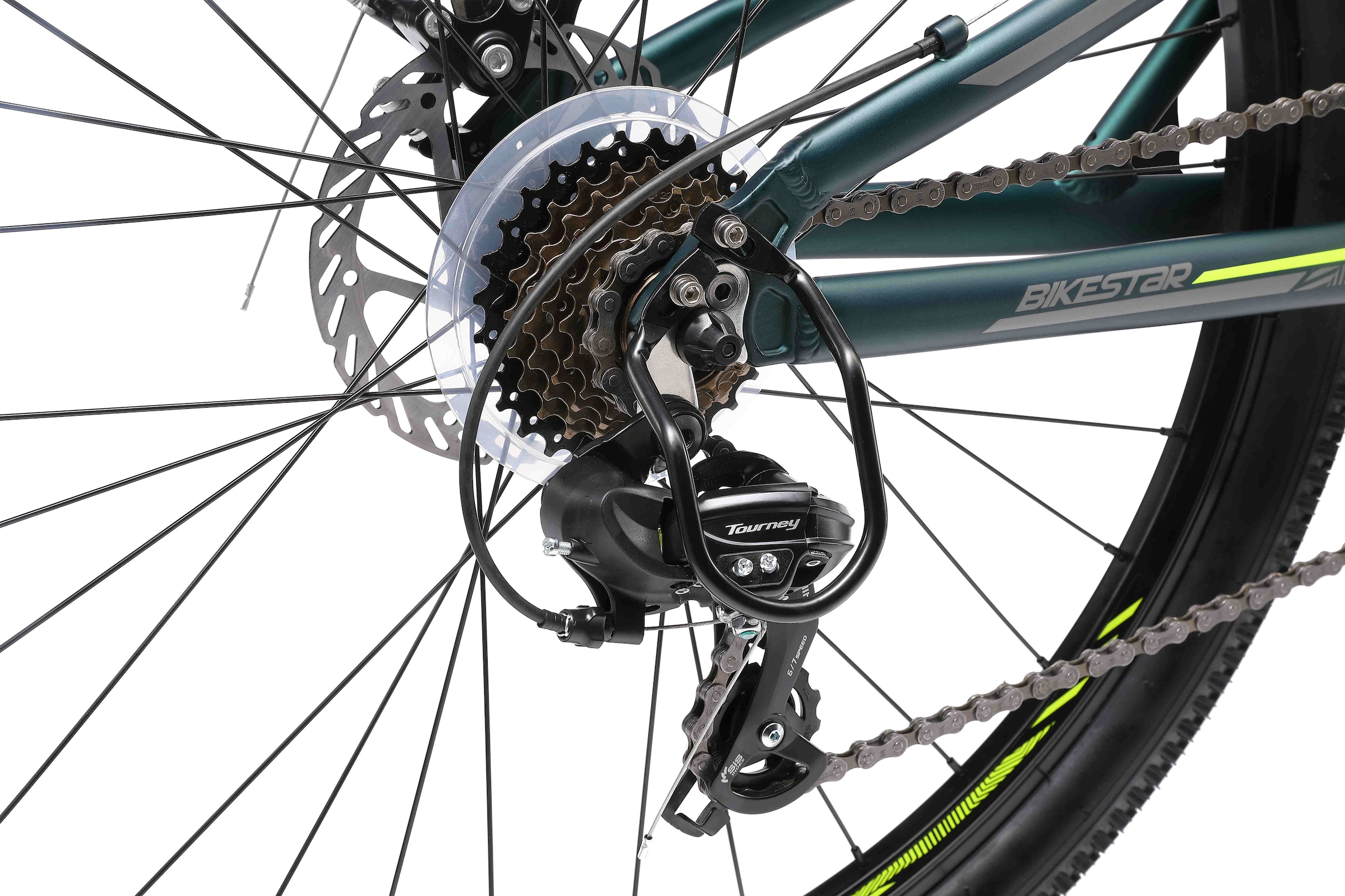 Bikestar Mountainbike 21 Gang Shimano RD-TY300 Schaltwerk Kettenschaltung für Damen und Herren, Kettenschaltung