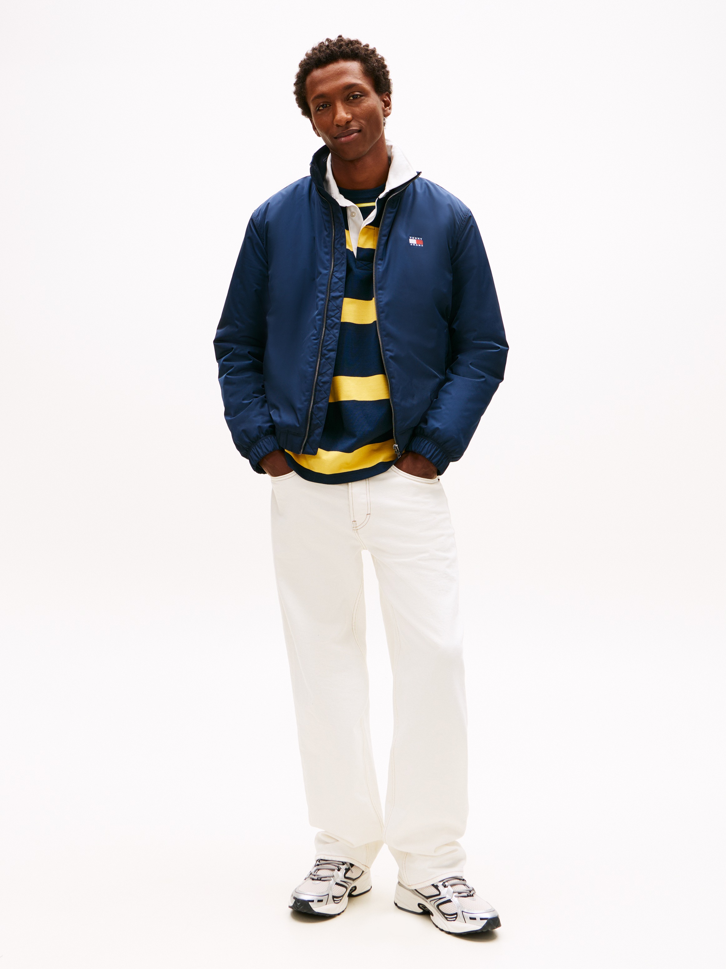 Tommy Jeans Blouson »TJM ESSENTIAL PADDED JACKET EXT«, Freizeitjacke, Übergangsjacke glänzend, Stretchbündchen, Stehkragen