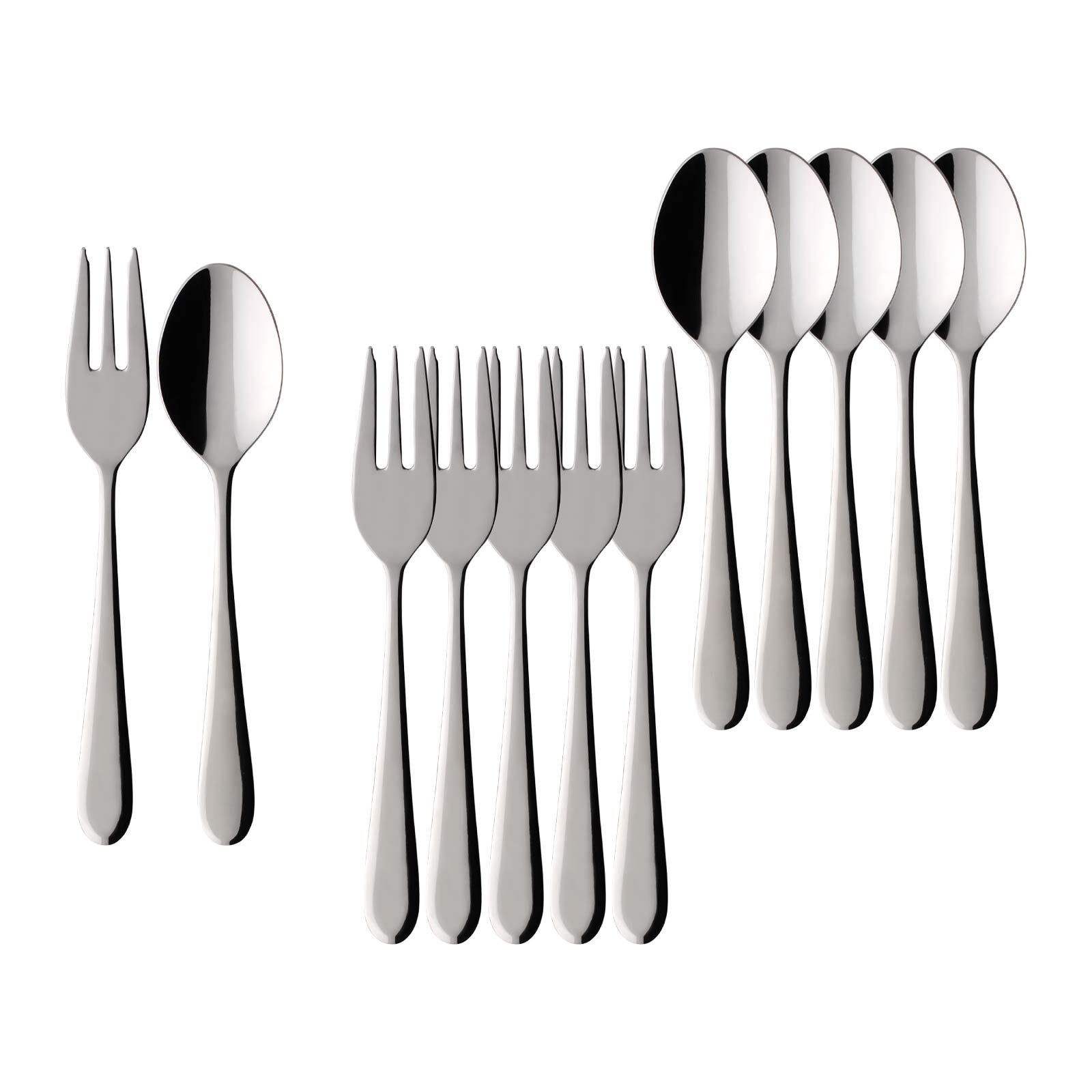 Villeroy & Boch Besteck-Set "Kaffeebesteck Bundle Oscar 12er Set edelstahl" Spülmaschinenfest
