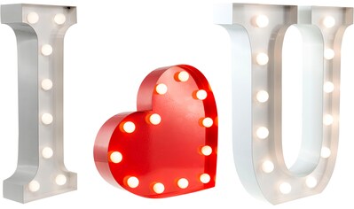 LED Dekolicht »Heart«, 12 flammig-flammig