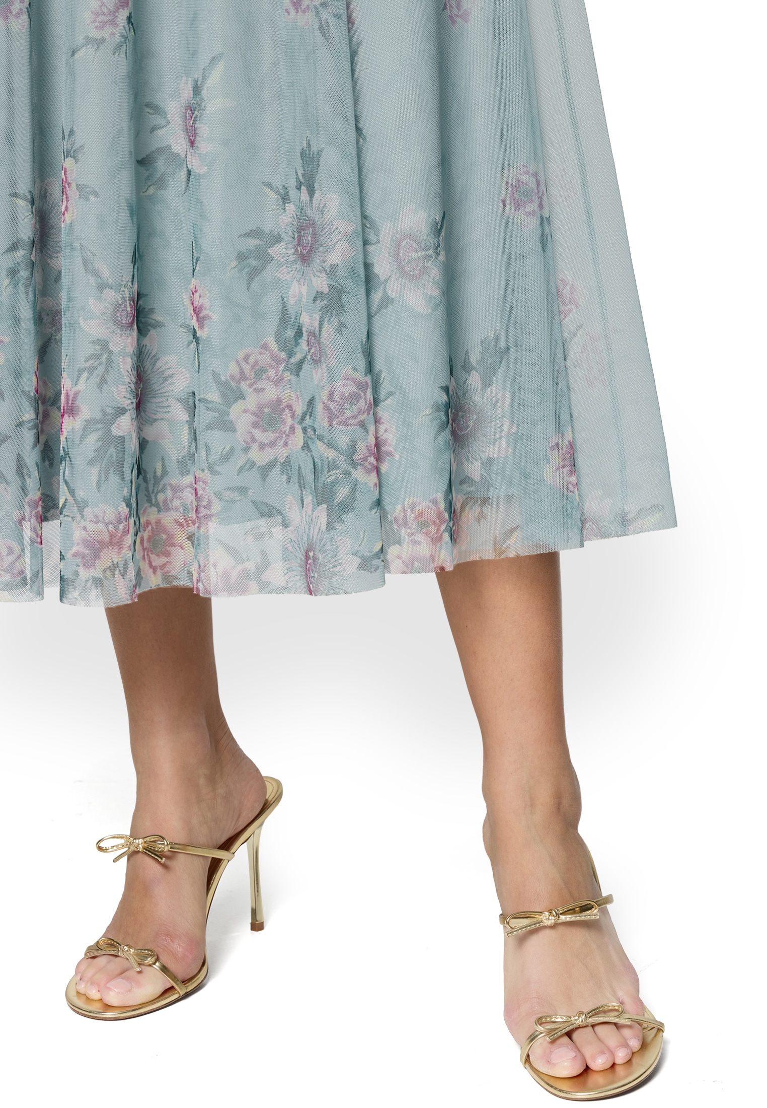 Zero Midirock »Damen mit Blumen« Falten