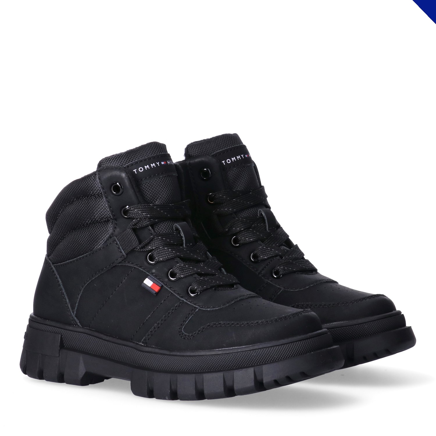Tommy Hilfiger Schnürboots Herbstboots, Outdoorboots mit weich gepolstertem Schaftrand