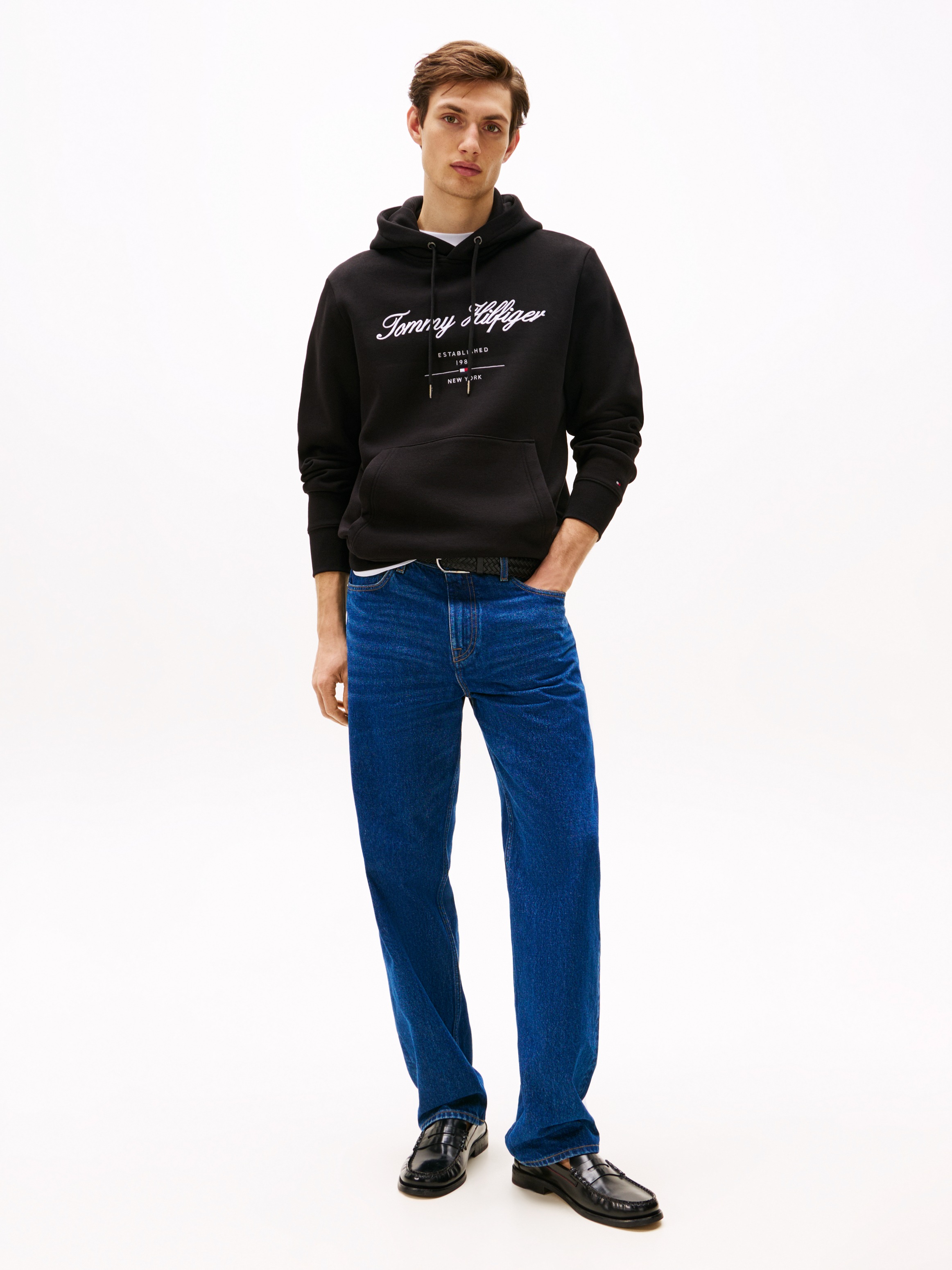 Tommy Hilfiger Hoodie »SCRIPT LOGO HOODY«, mit aufgesticktem Logo
