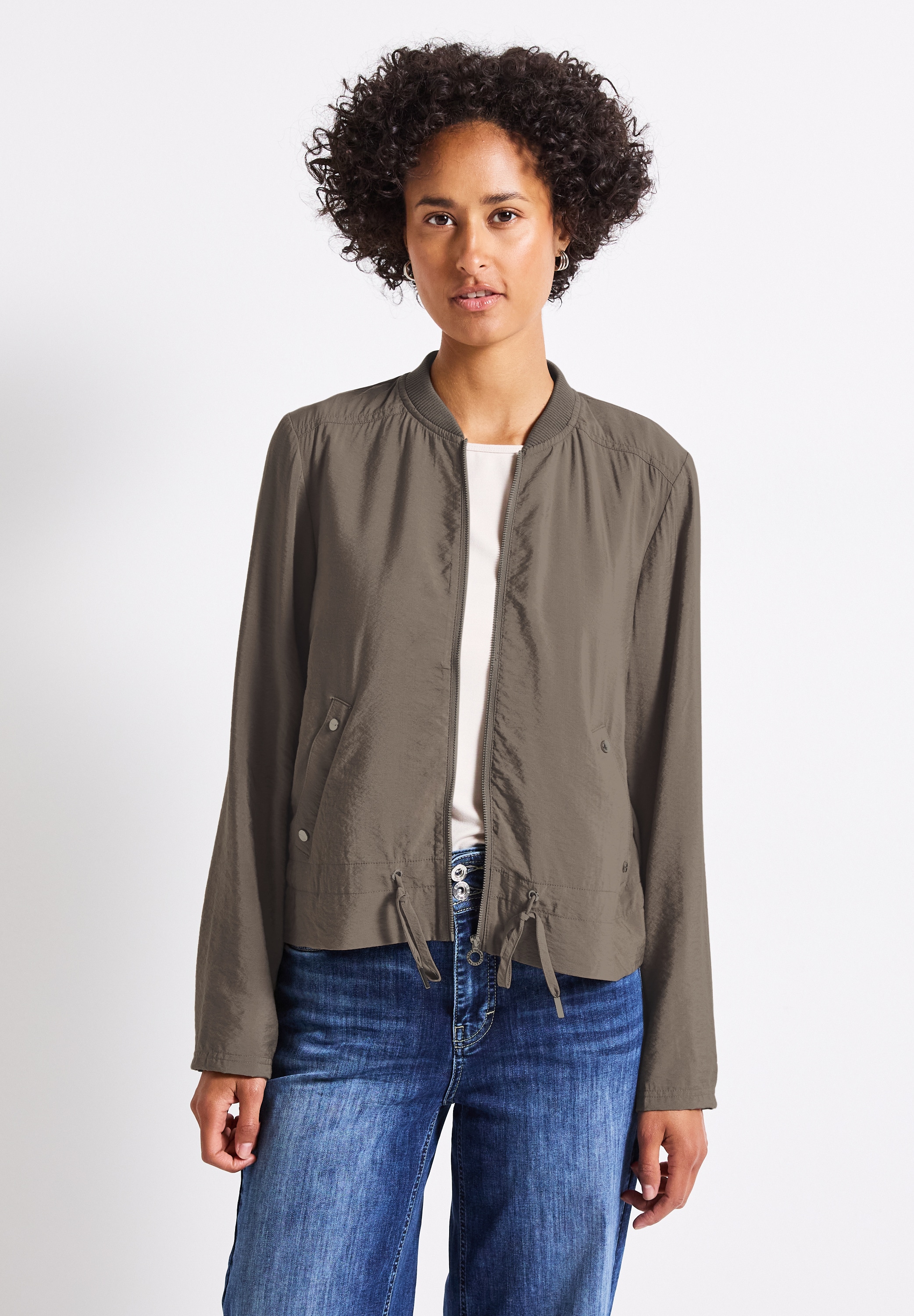 STREET ONE Kurzjacke, ohne Kapuze, aus elastischem Materialmix günstig online kaufen