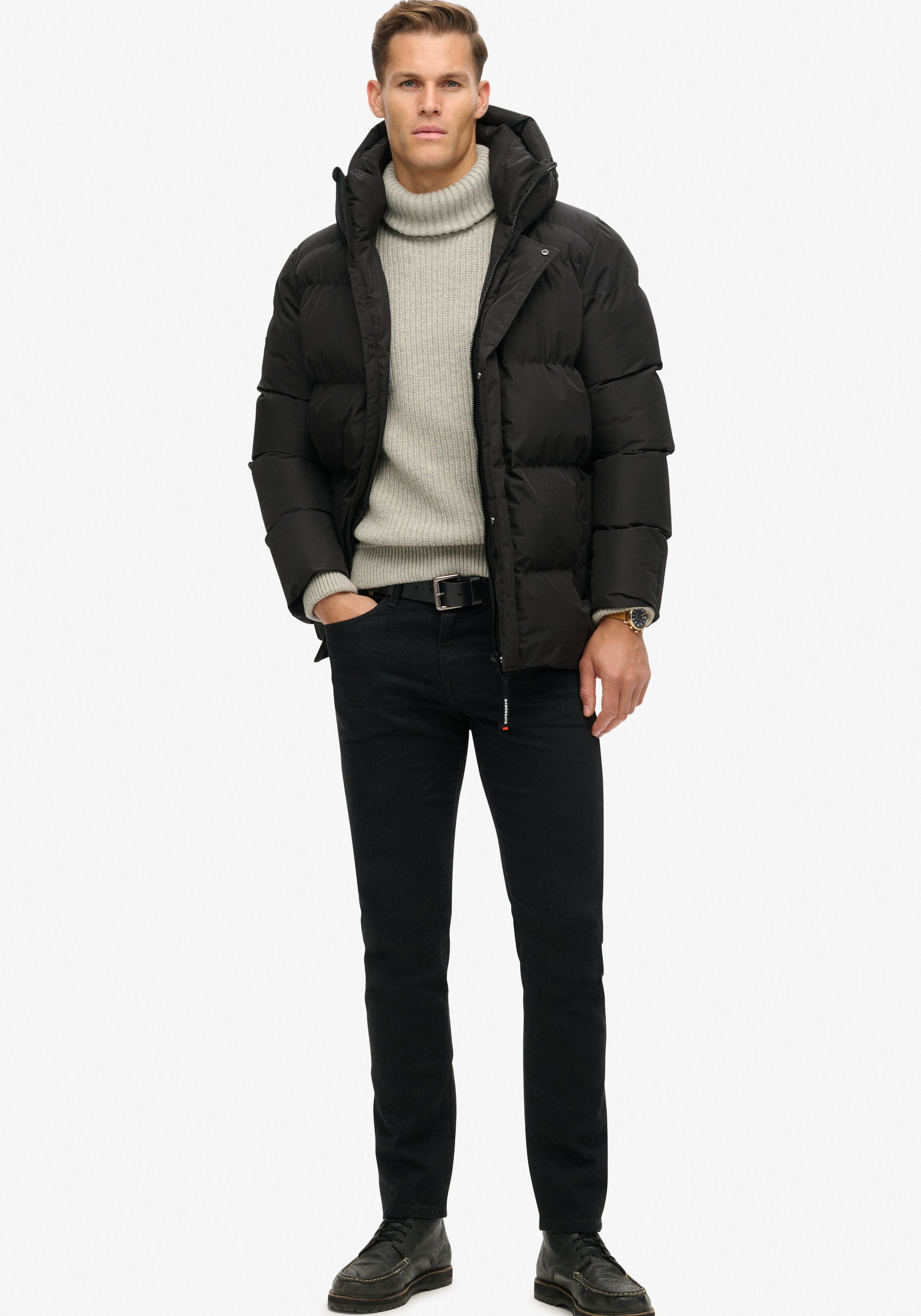 Superdry Steppjacke »HOODED 5 BAFFLE SPORTS PUFFER«, mit Kapuze