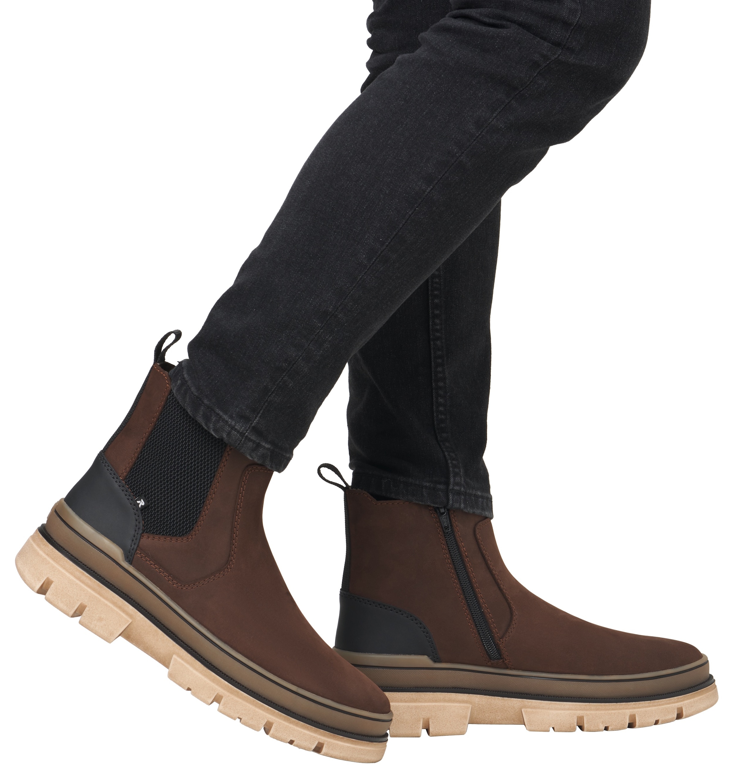 Rieker EVOLUTION Chelseaboots, Schlupfboots, Stiefelette mit praktischem Innenreißverschluss