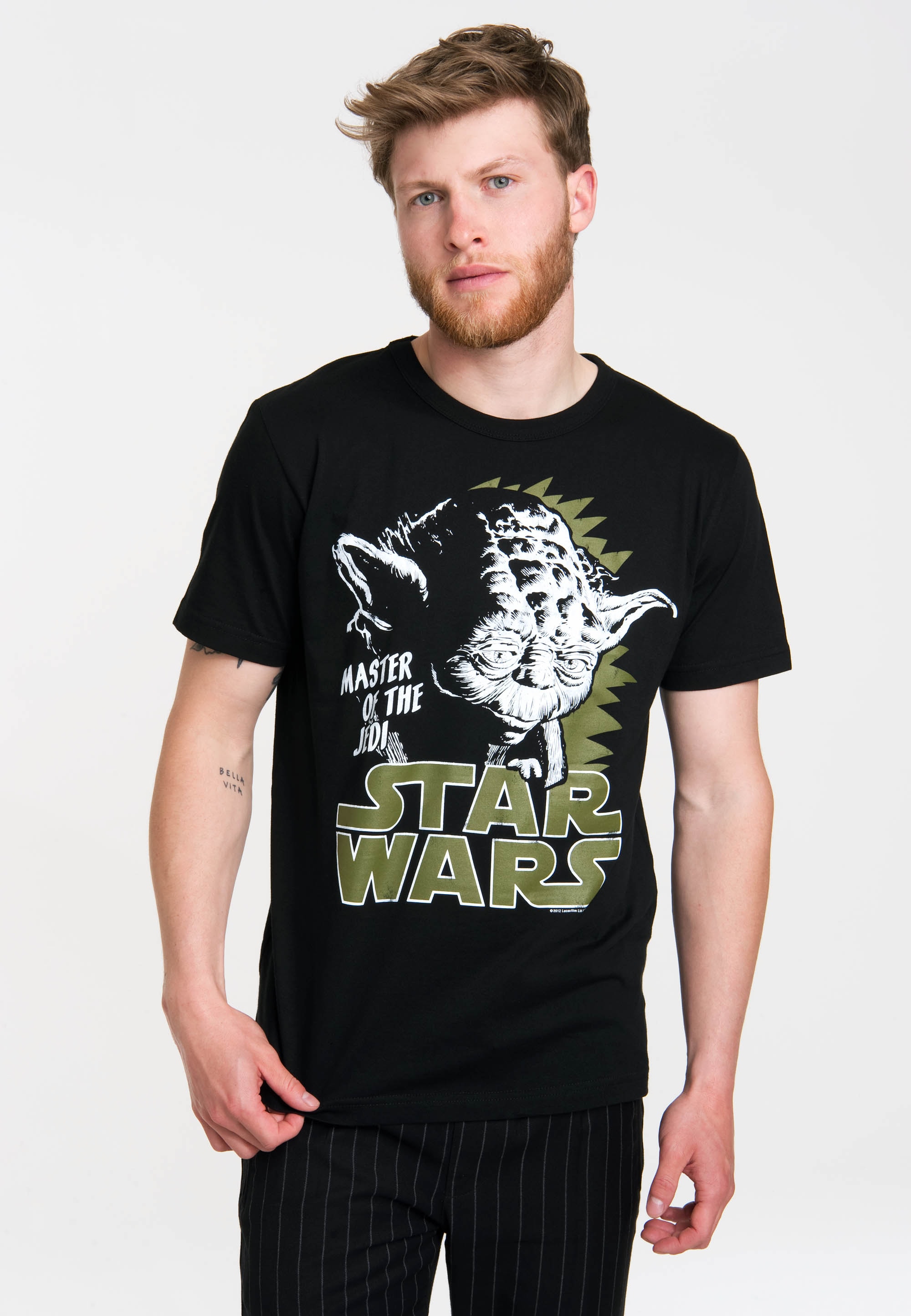 LOGOSHIRT T-Shirt »Star Wars«, mit tollem Yoda-Frontdruck