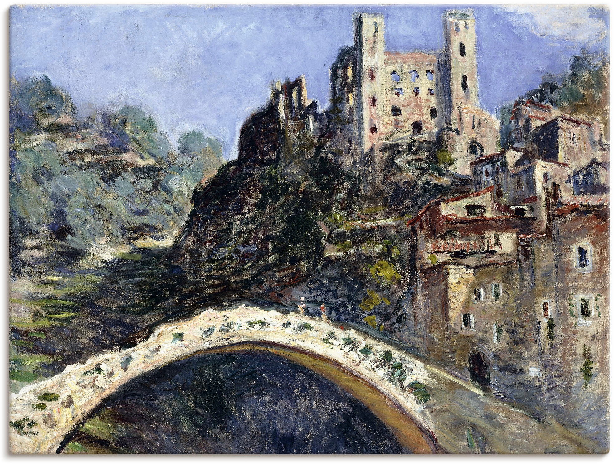 Artland Leinwandbild "Dolceacqua. 1884", Italien, (1 St.), auf Keilrahmen gespannt