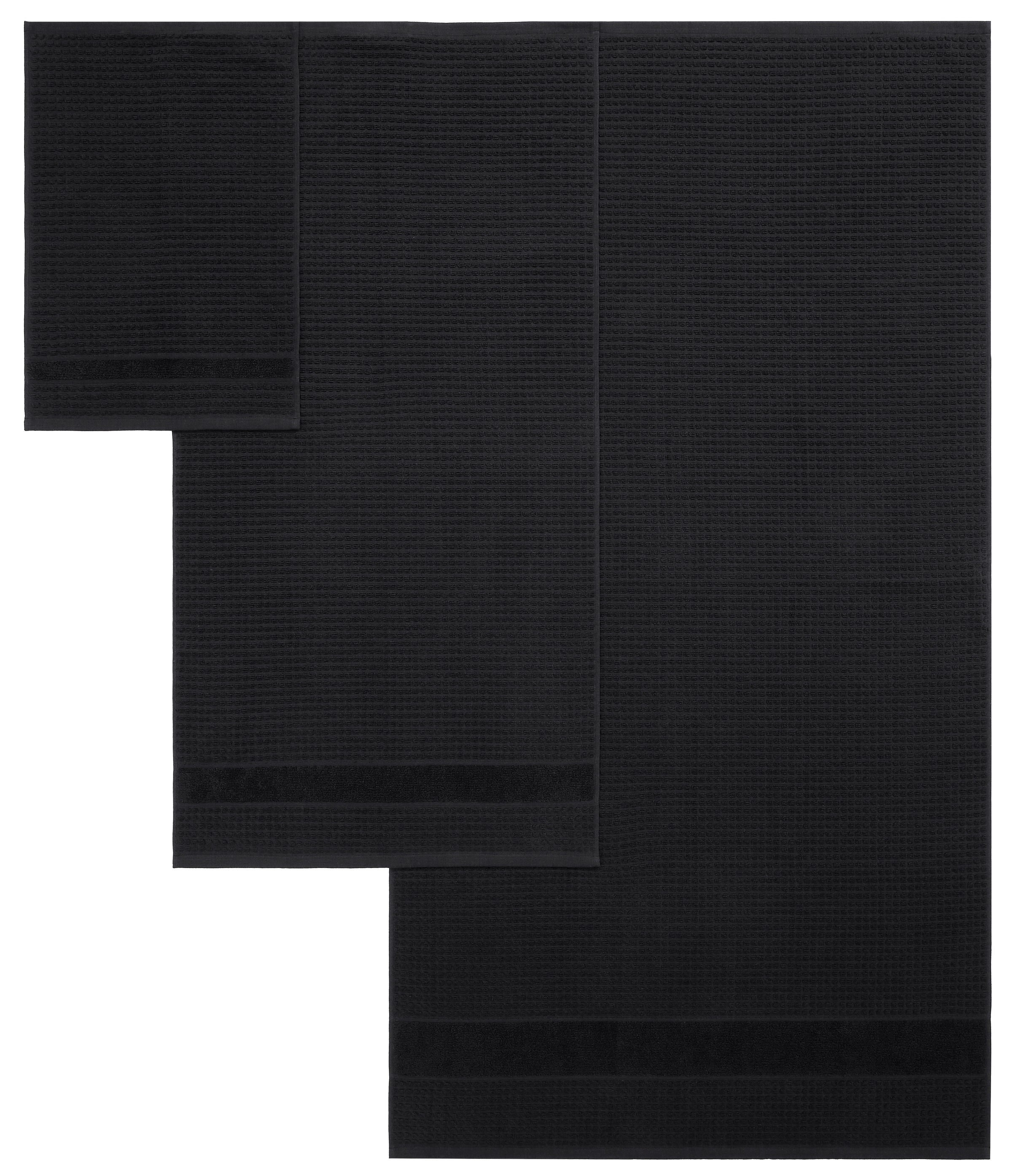 KangaROOS Handtuch Set »Summer, Duschtuch, Handtuch, Gästeücher«, Set, 5 tlg., Frottier, einfarbiges Handtuch-Set aus 100% Baumwolle, Hoch-Tief-Effekt