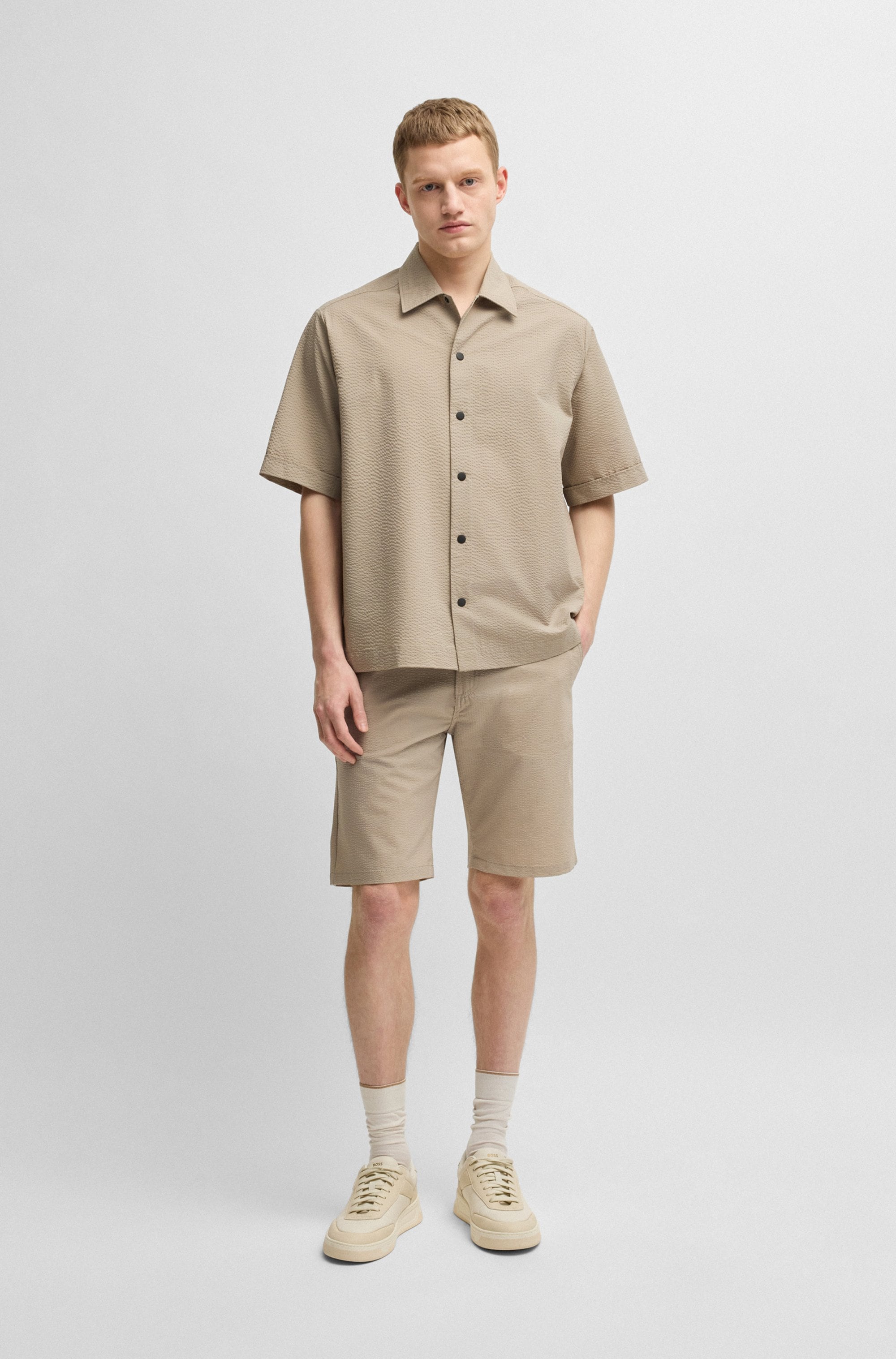 BOSS ORANGE Chinoshorts »Chino-tapered-DS-1«, mit Kordelzug