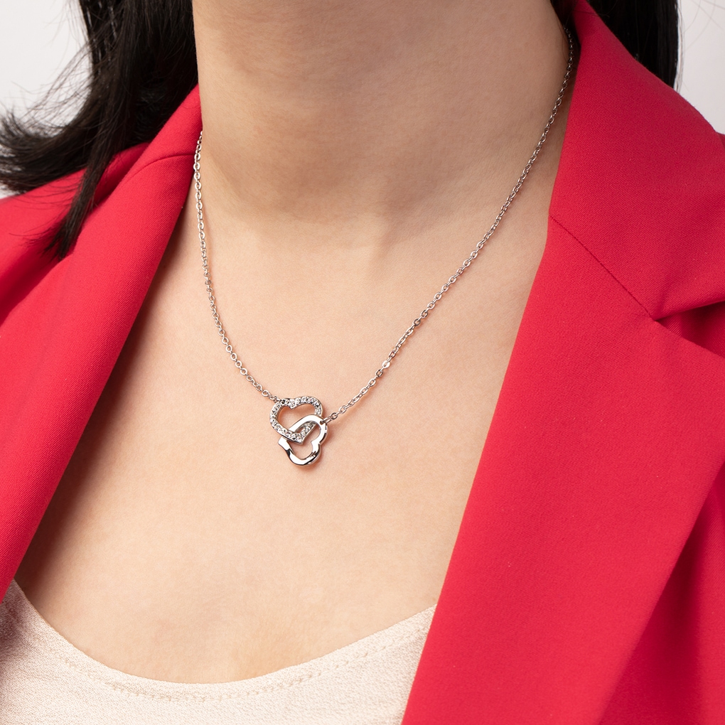 Lotus Herzkette »Essentials - Herzen« mit Glasstein