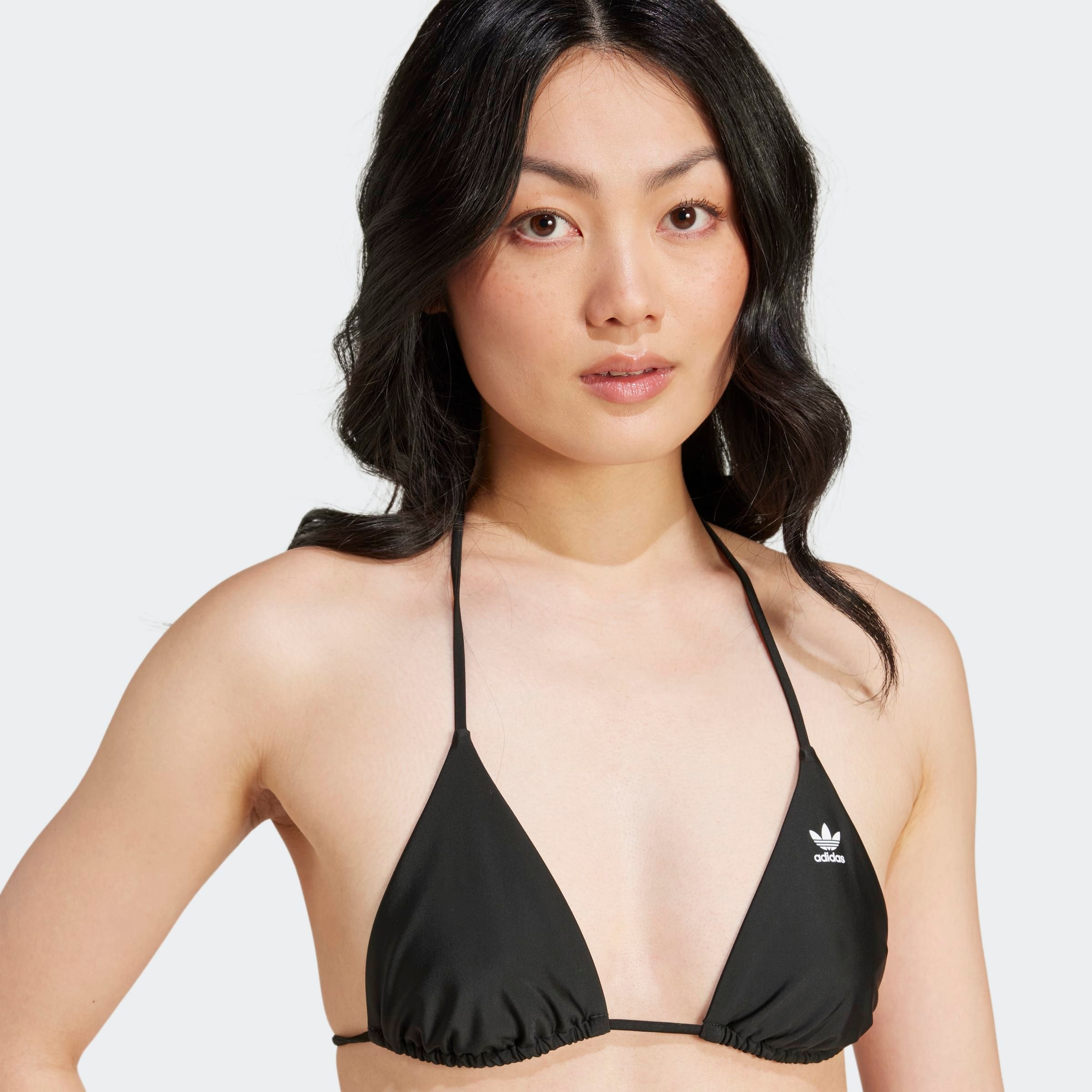 Bustier-Bikini-Top ADIDAS PERFORMANCE "ADICOLOR BIKINIOBERTEIL", Damen, Gr. 40, N-Gr, schwarz, Obermaterial: 78% Polyamid, 22% Elasthan, Bikini-Oberteile 3