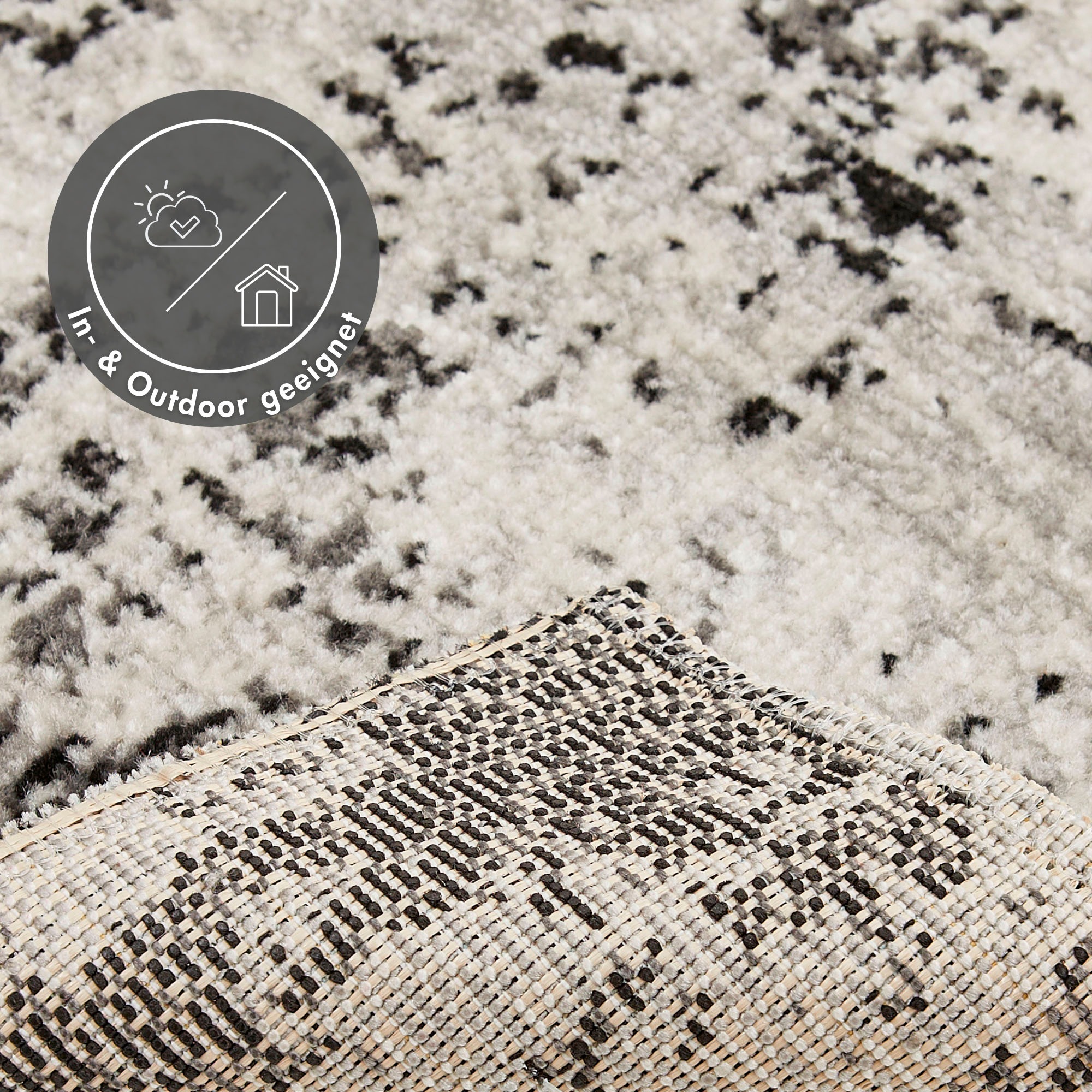 Andiamo Teppich »Colore«, rechteckig, 6 mm Höhe, verschieden Designs, In- und Outdoor geeignet, Wohnzimmer