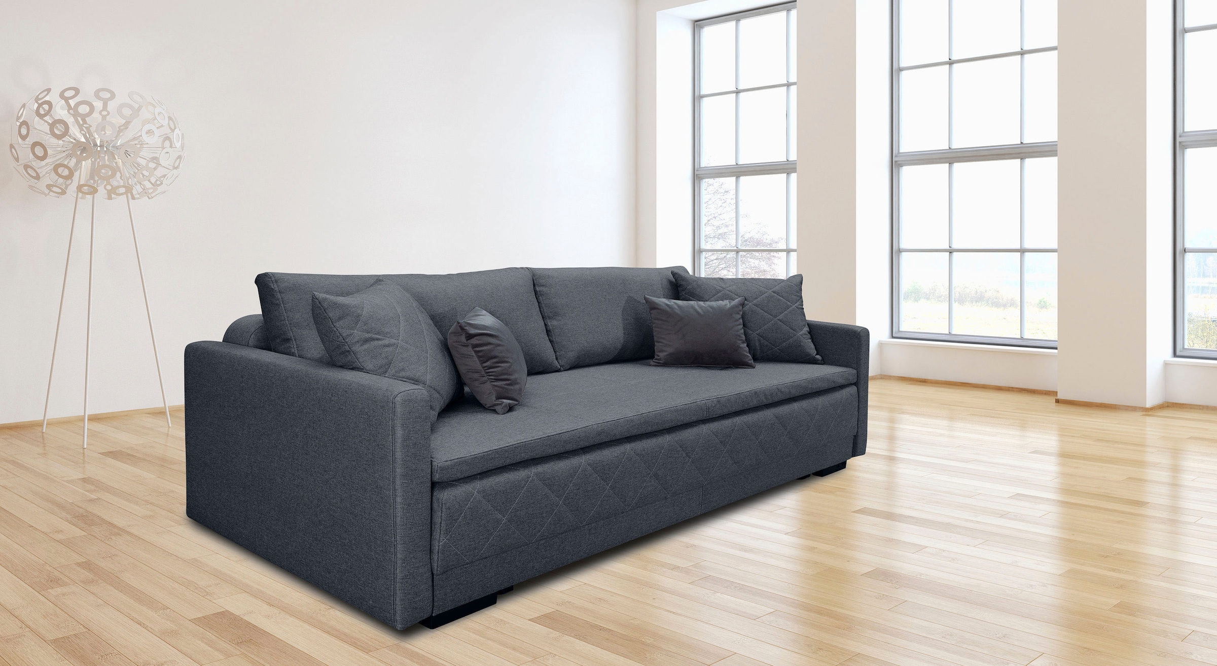 INOSIGN Schlafsofa »Potsdam« mit Boxspringaufbau, Bettfunktion & Bettkasten, Dauerschlafsofa