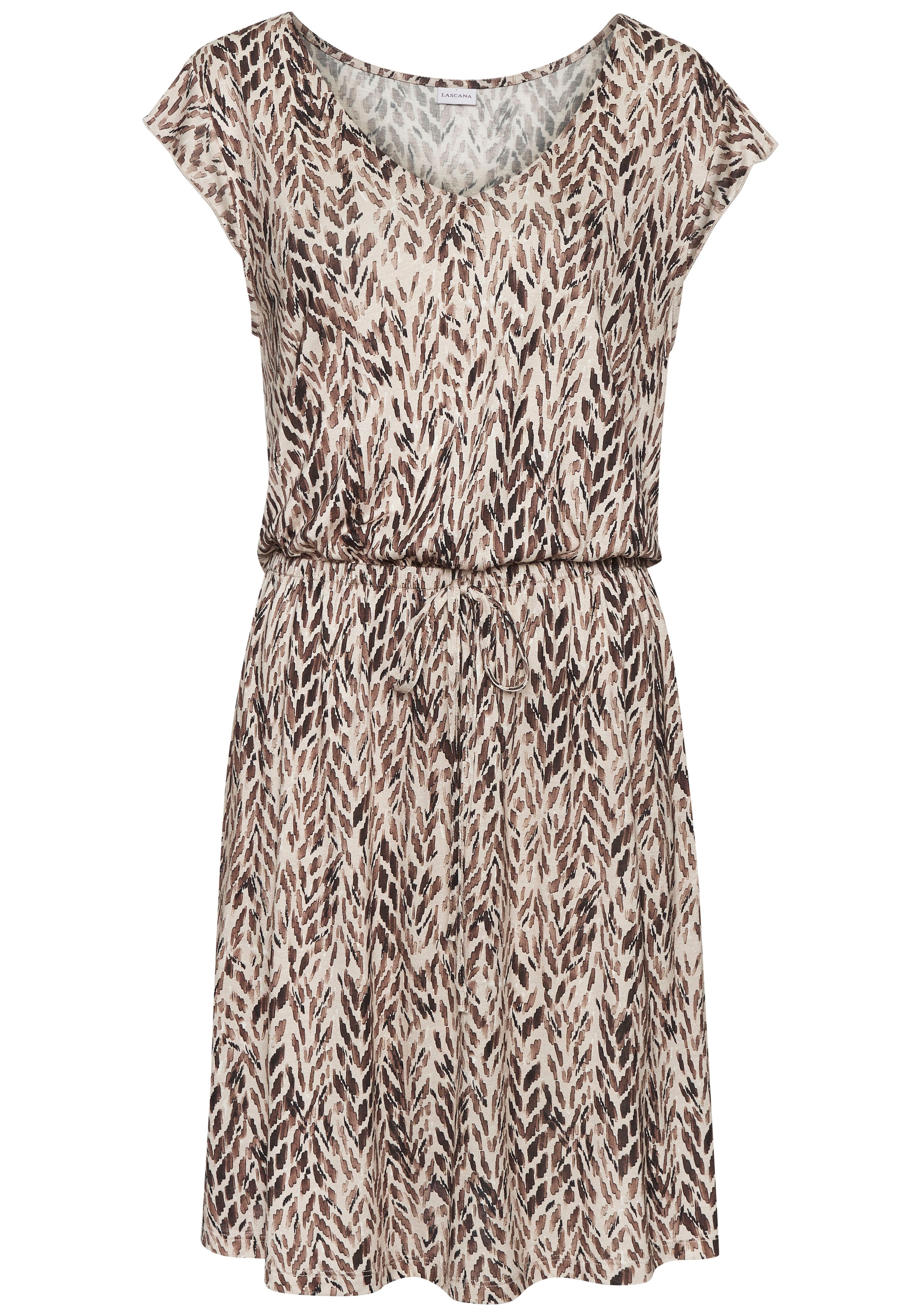 LASCANA Strandkleid, mit Alloverprint, Sommerkleid