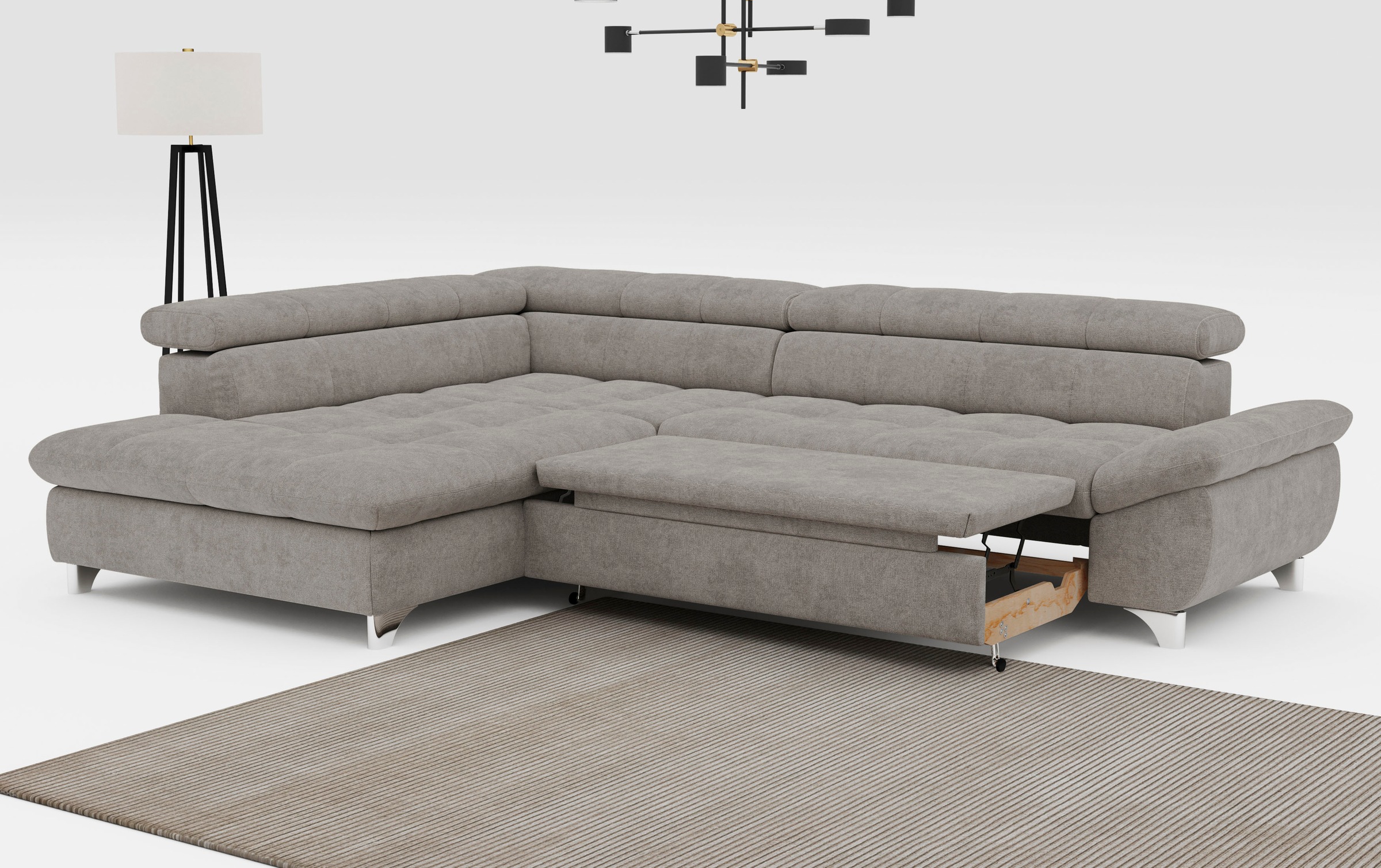 COTTA Ecksofa »Gemini L-Form«, mit Kopfteilverstellung, wahlweise mit Bettfunktion