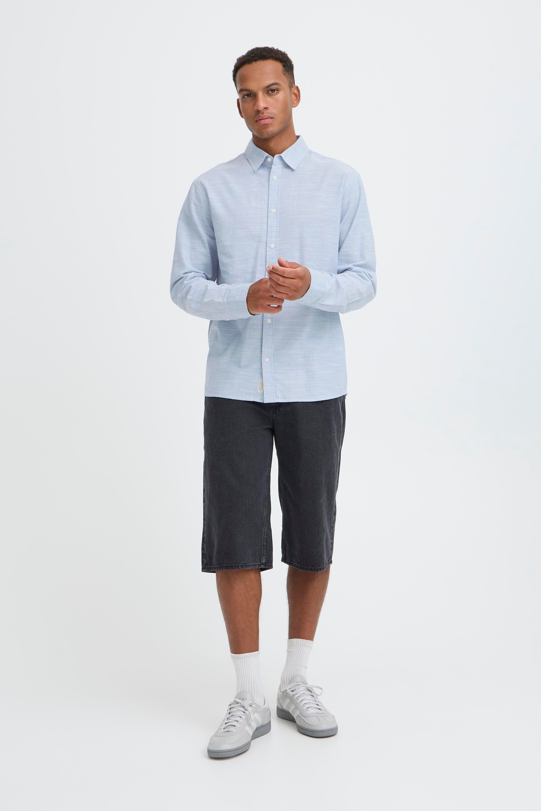 Blend BHDARIS SLUB Long Sleeve Shirt Faded Denim M 10