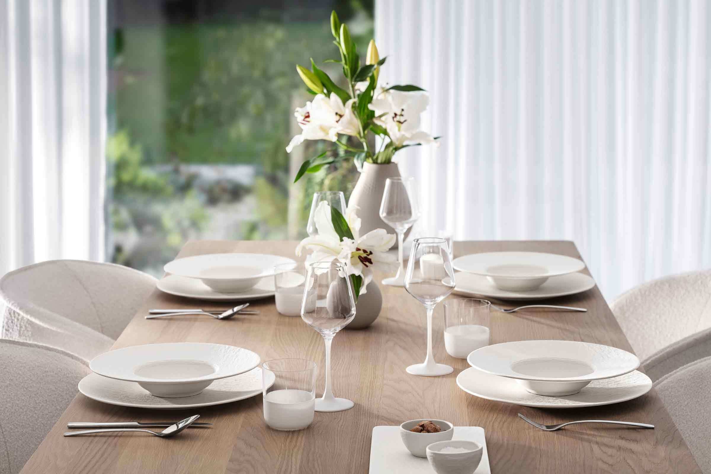 Villeroy & Boch Weißweinglas »Weißweingläser Manufacture Rock 380 ml 4er Set weiß-transparent«