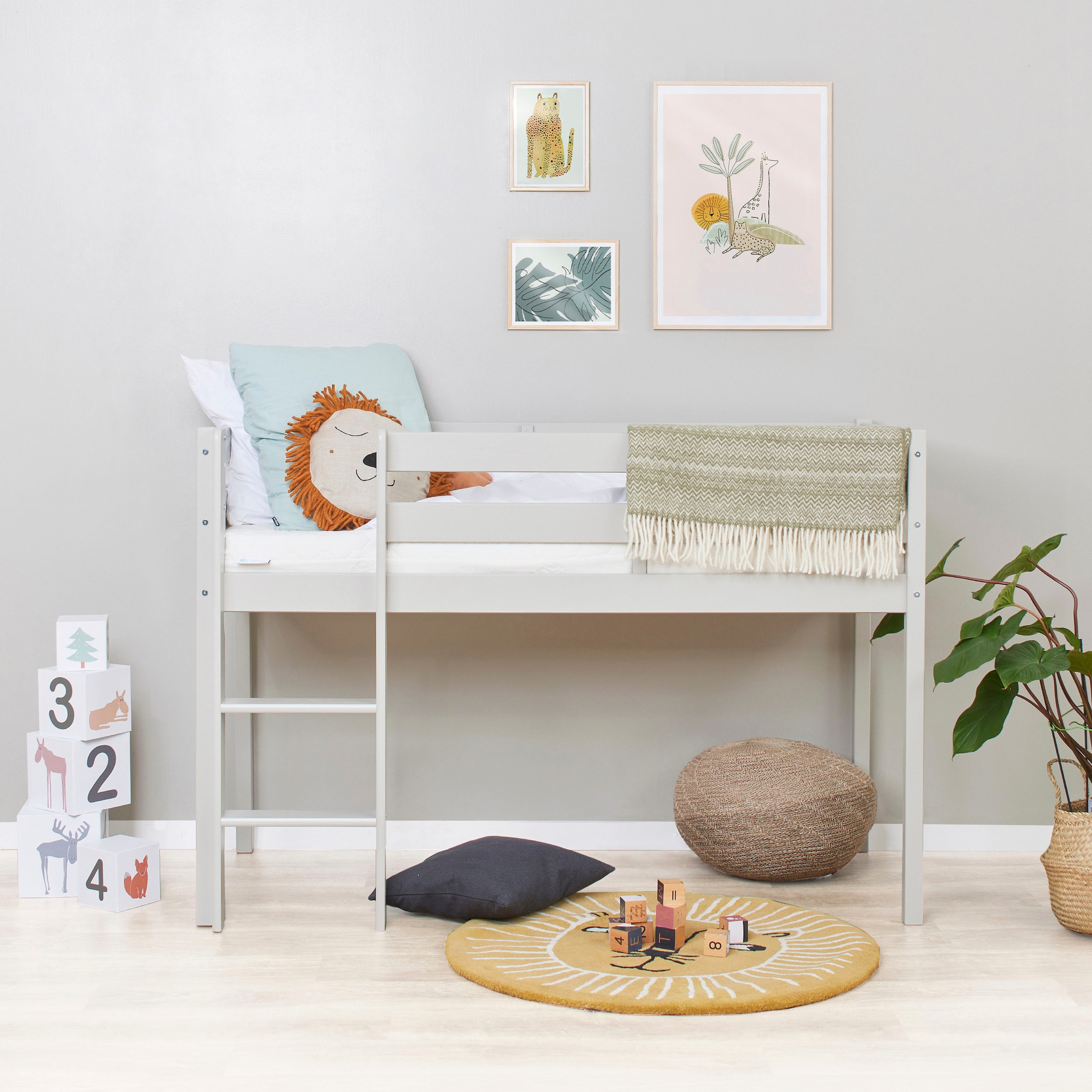 Hoppekids Spielbett »ECO COMFORT, Hochbett, in 2 Einzelbetten teilbar«, Höhe 72cm, Farbe & Größe & Matratze