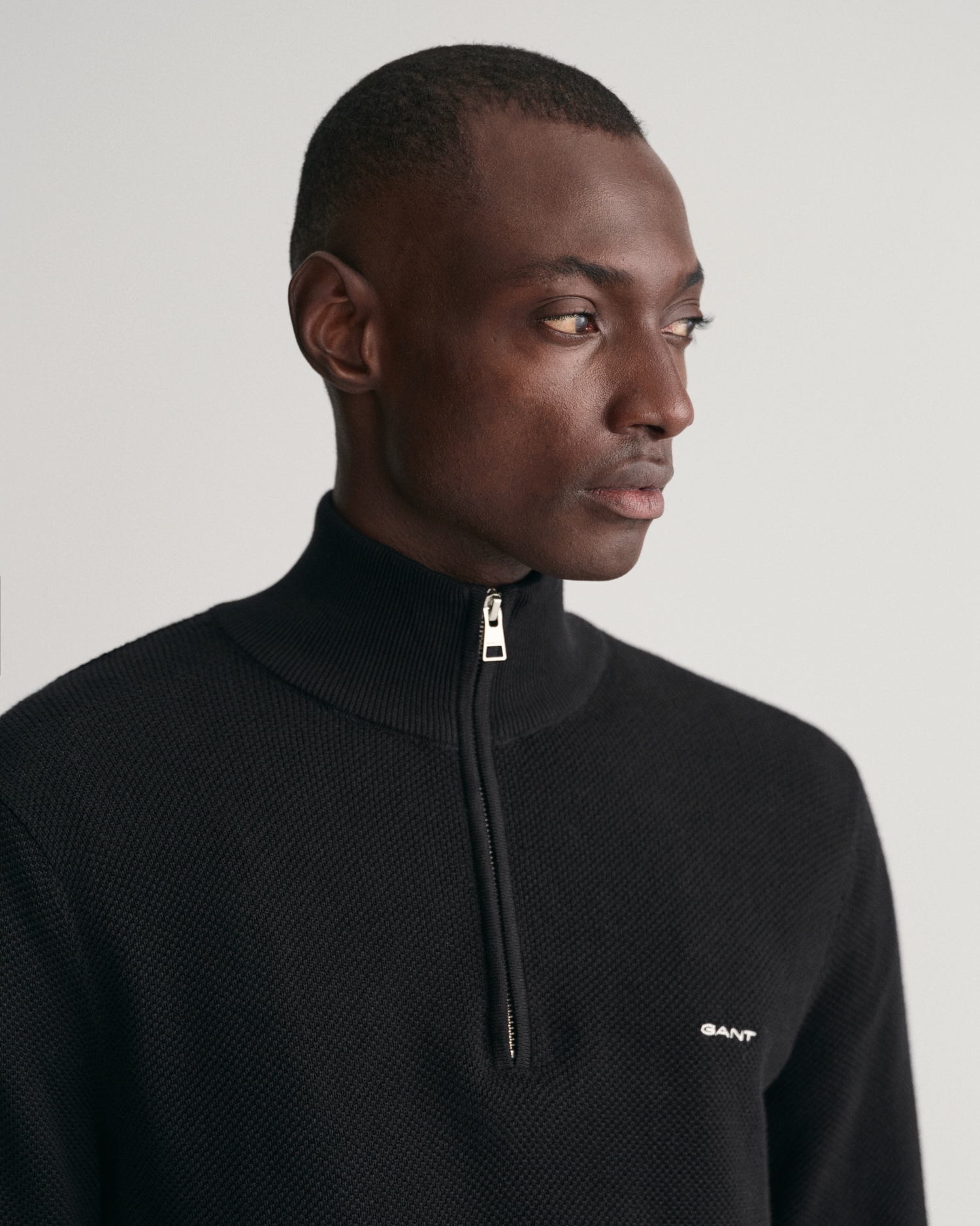 Gant Troyer »COTTON PIQUE HALF ZIP«, mit Piqué-Struktur