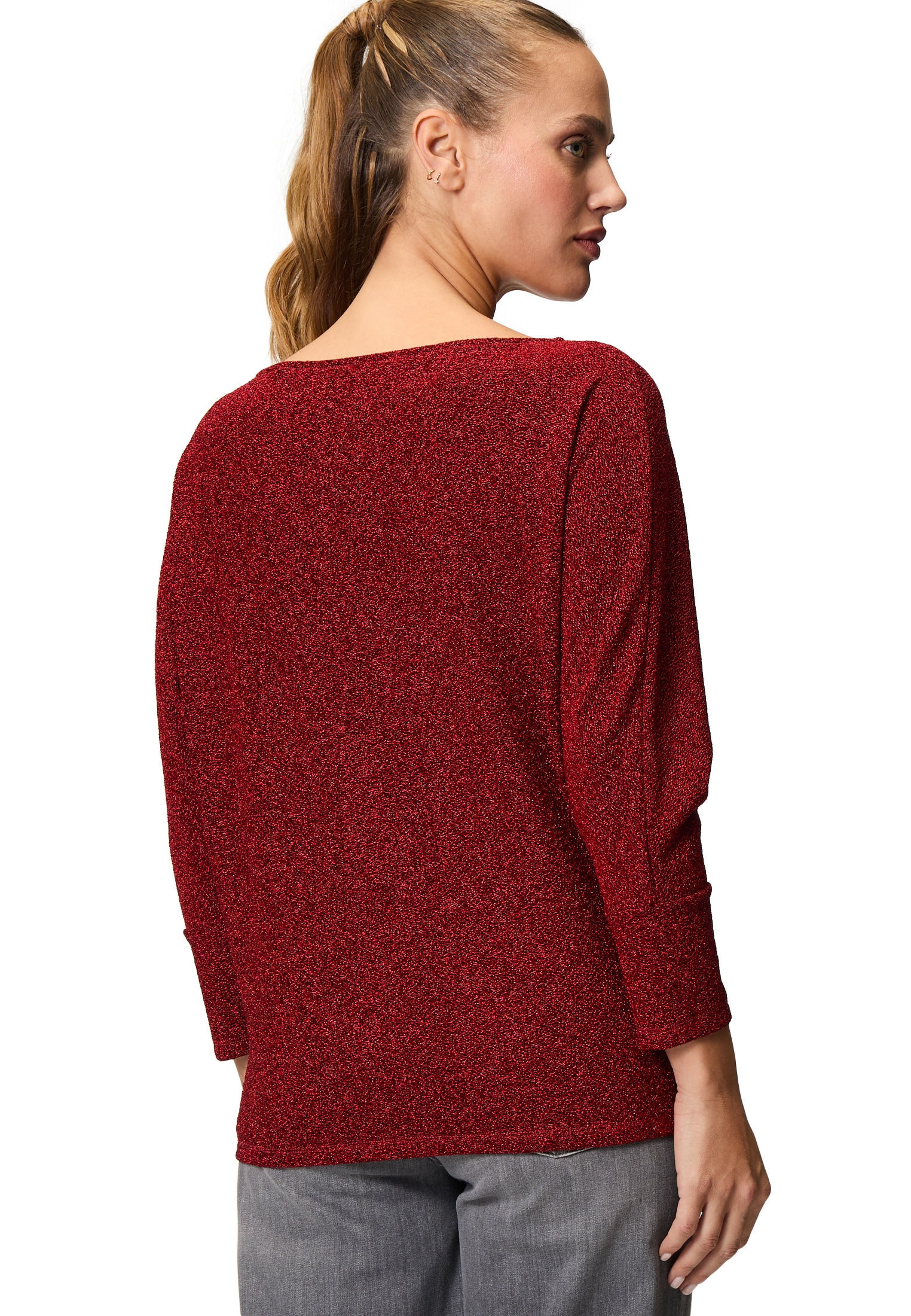 Zero 3/4-Arm-Shirt »zero Jerseyshirt mit Glitzereffekt«, (1 tlg.), Plain/ohne Details