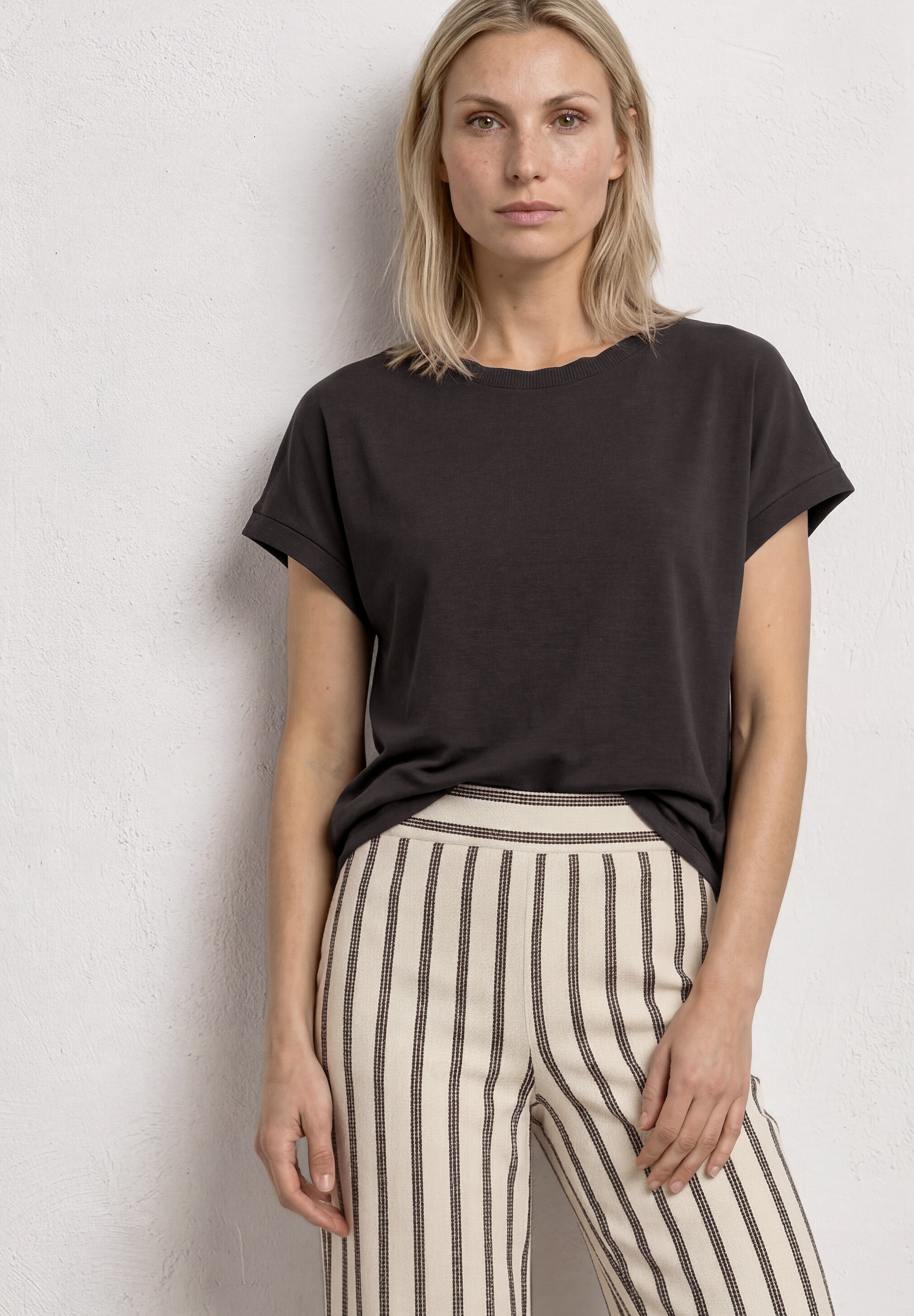 STREET ONE T-Shirt mit U-Boot-Ausschnitt