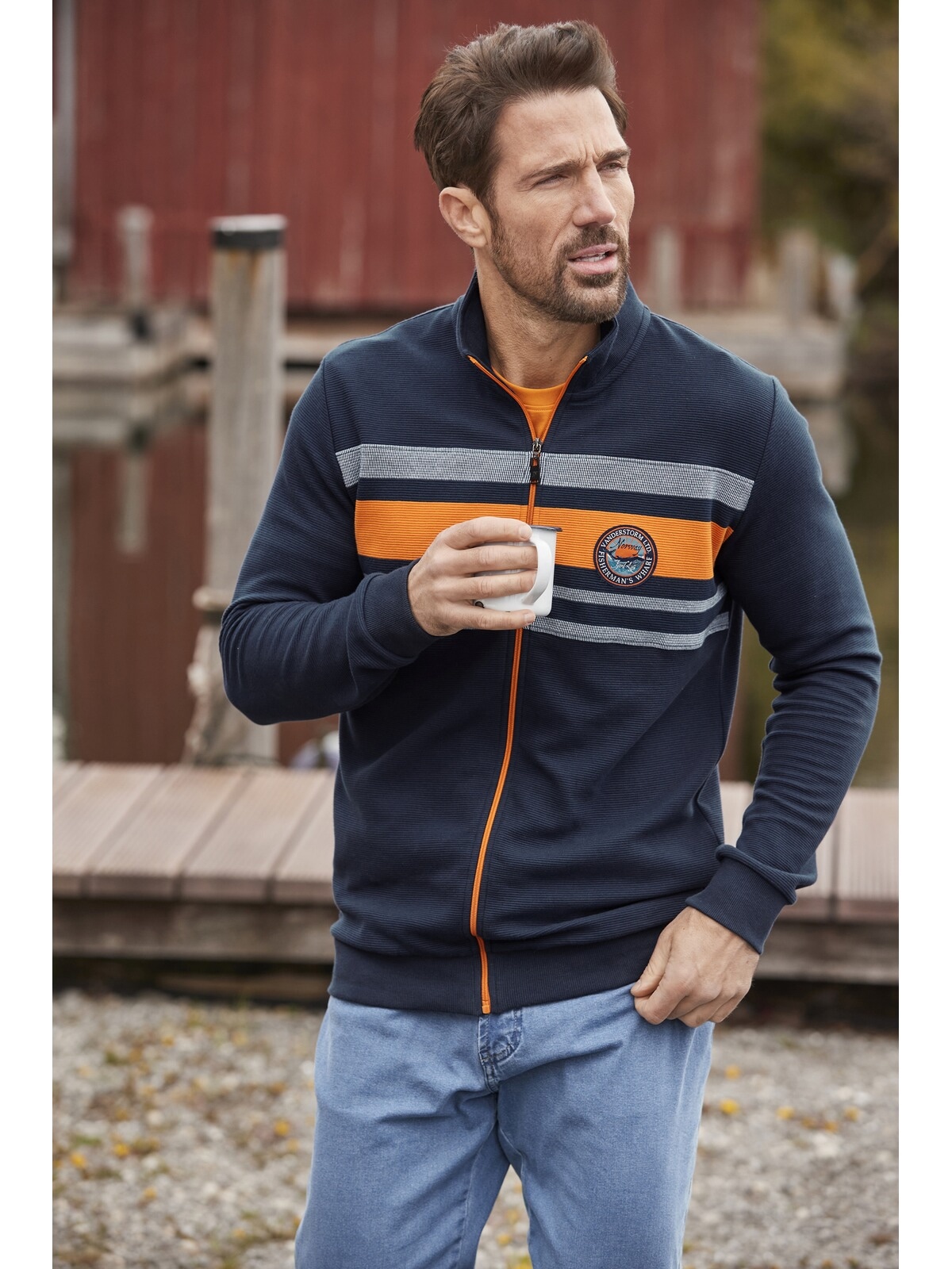 Jan Vanderstorm Sweatjacke »Sweatjacke HEELKO«